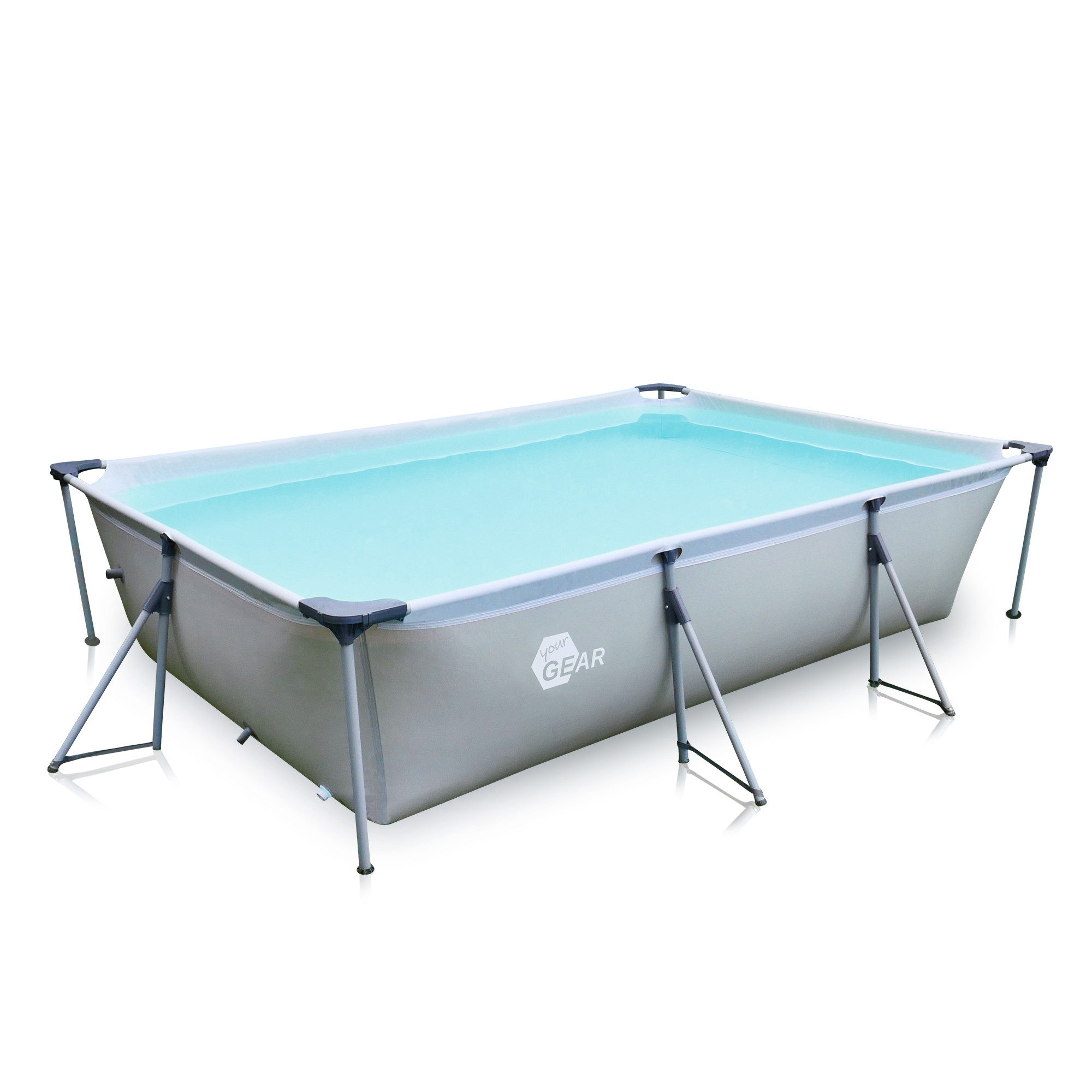 yourGEAR Rechteckpool Pool 300x200x70 cm Gartenpool Planschbecken Familienpool Schwimmbecken