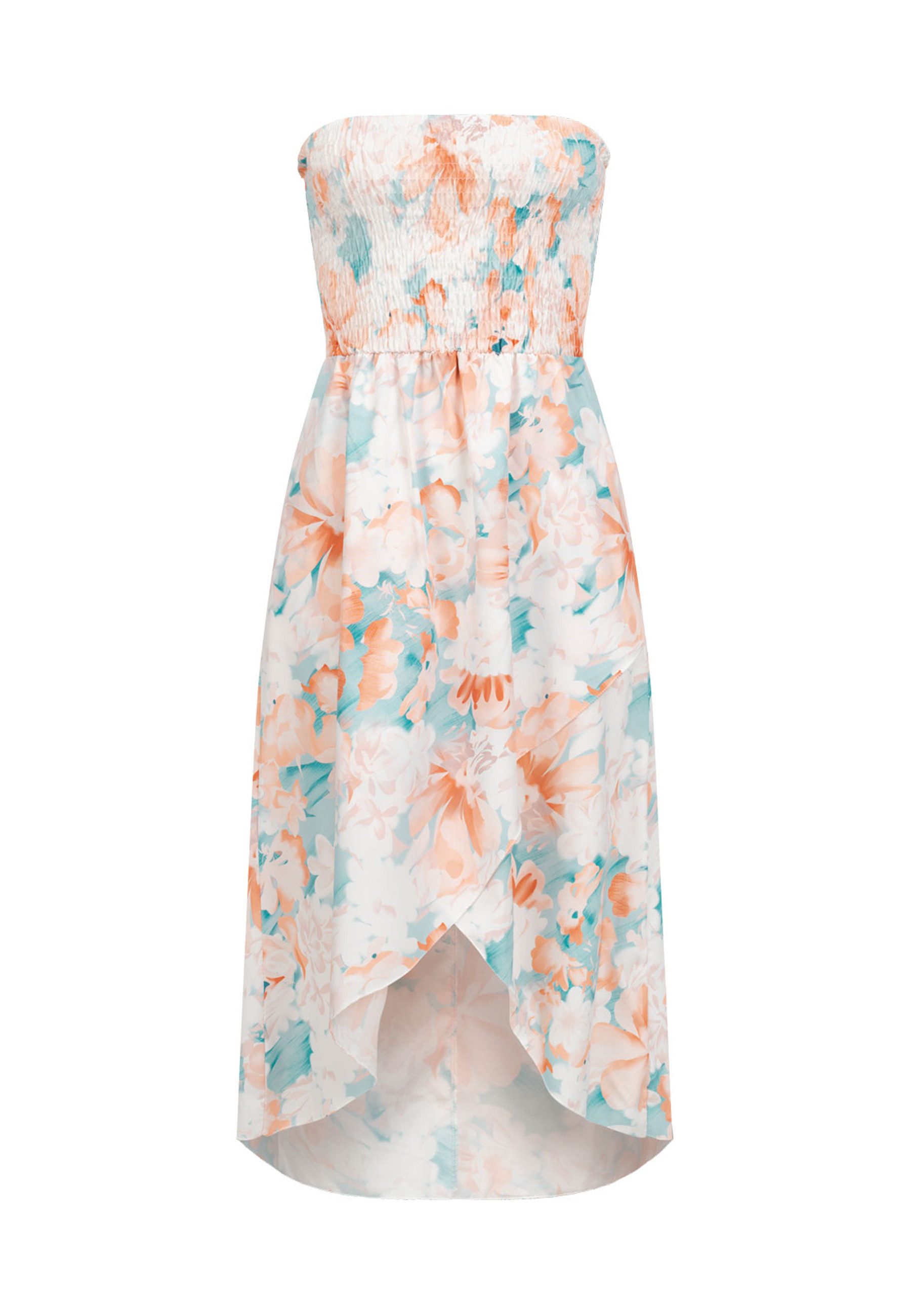 CLOUD 5IVE Shirtkleid CLOUD 5IVE Bandeau Kleid in Wrap Look und AOP Blumen Print (1-tlg)