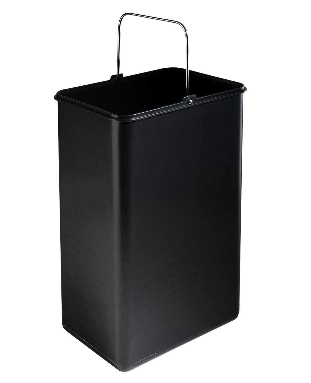 Home4You Mülleimer, Treteimer, Edelstahl, Schwarz, 15 Liter, Soft-Close-Funktion