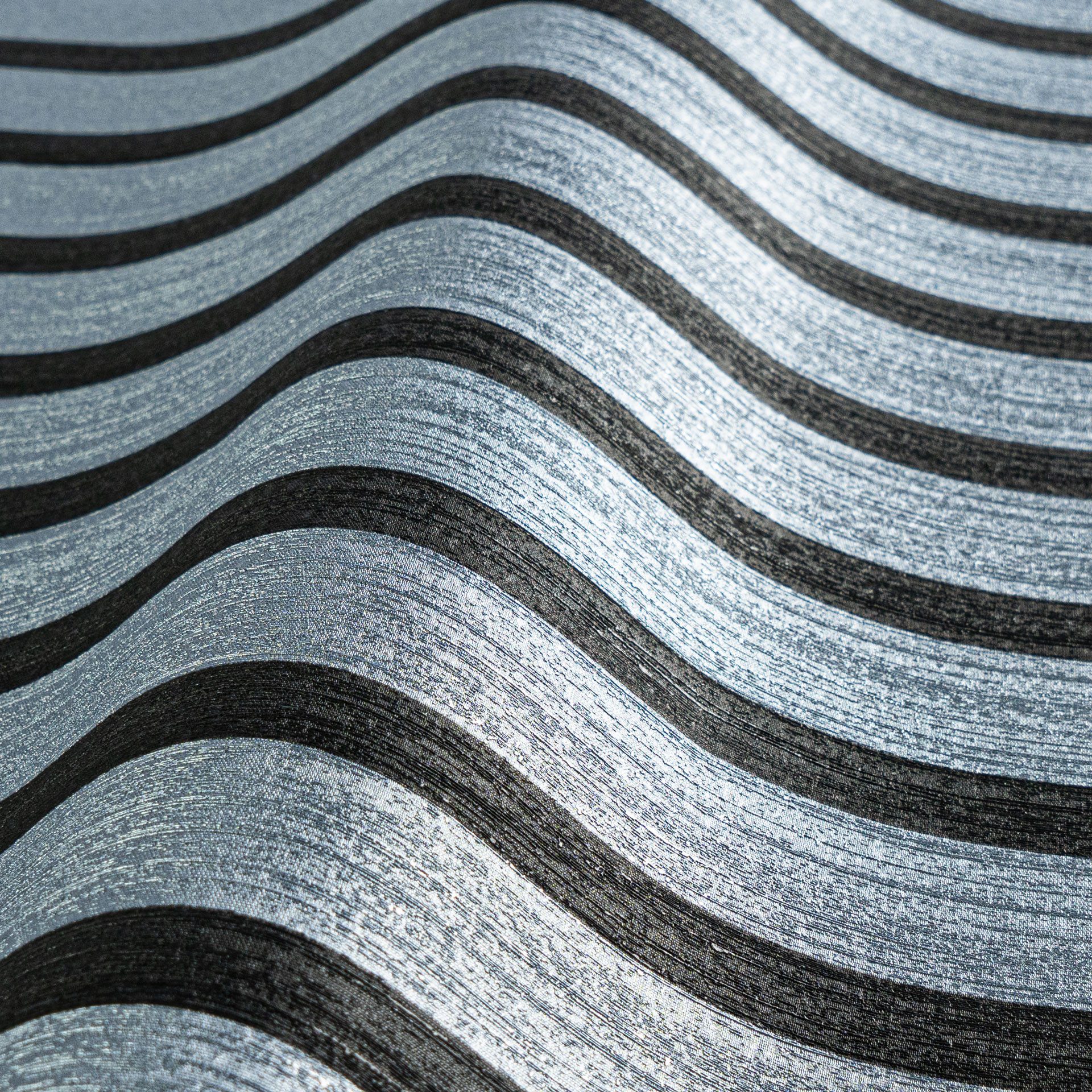 A.S. Création Vliestapete 50 Jahre AS Holzpaneele Tapete Holzoptik mit Metallic-Effekt 3D, strukturiert, leicht glänzend, (1 St), Vliestapete Wandpaneele für Sc – Bild 4 von 5