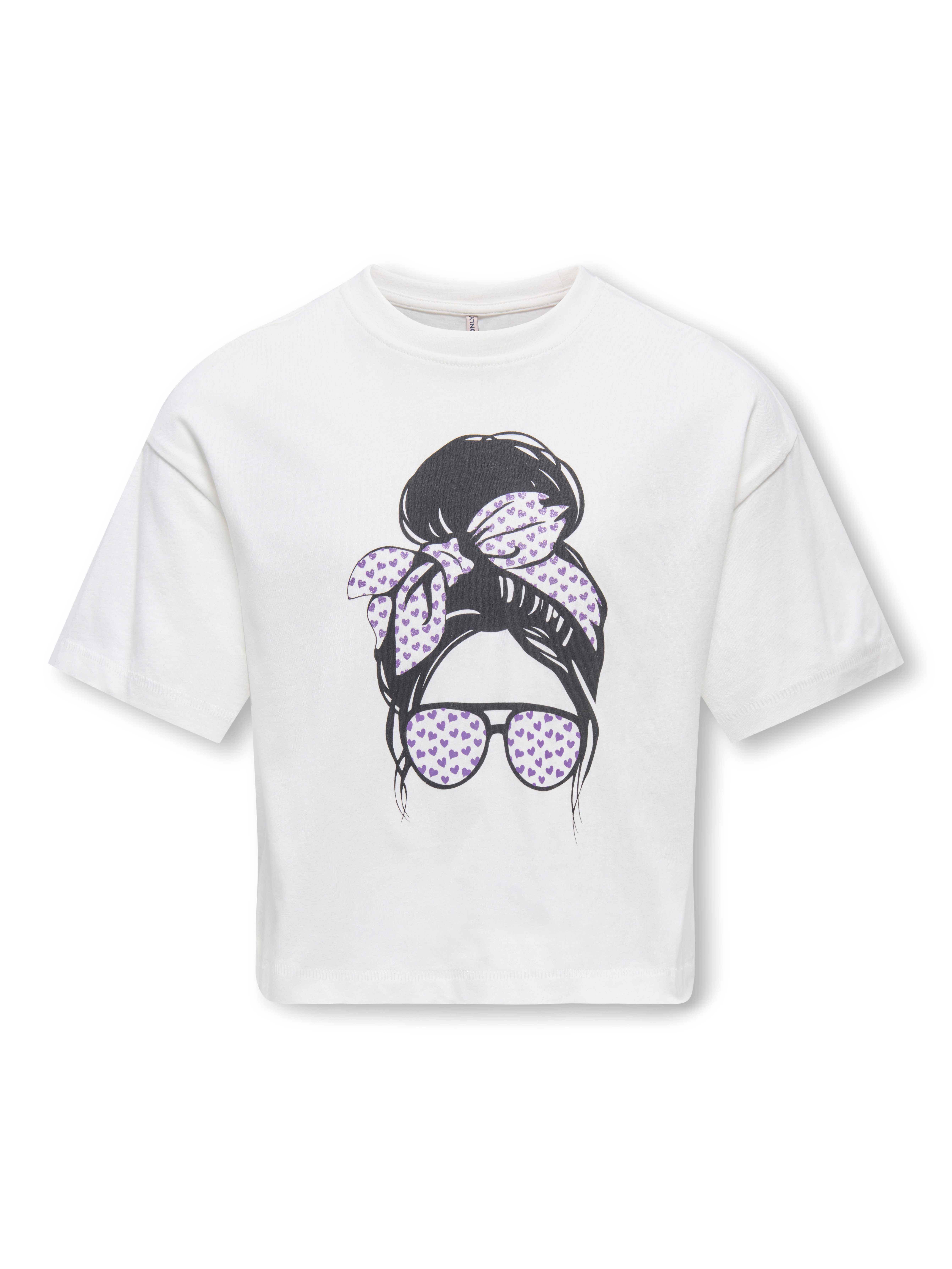 KIDS ONLY Kurzarmshirt KOGMAIKEN GIRLROSE LOOSE SS TOP JRS NOOS Baumwolle