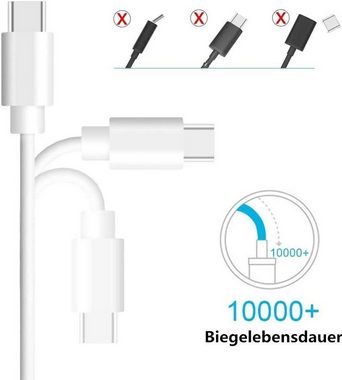 Elegear Type-C Ladekabel Smartphone-Kabel, USB-C (30 cm), weiß 2pack