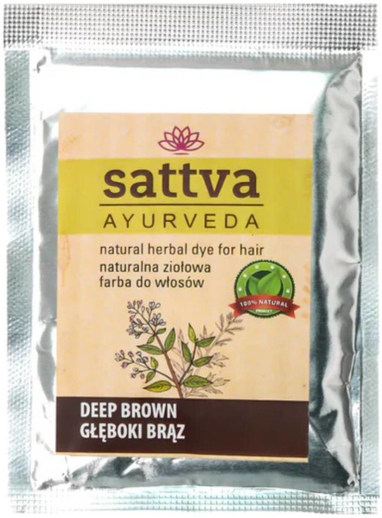 Sattva Haarfarbe Ayurveda-Haarfarbe tiefbraun