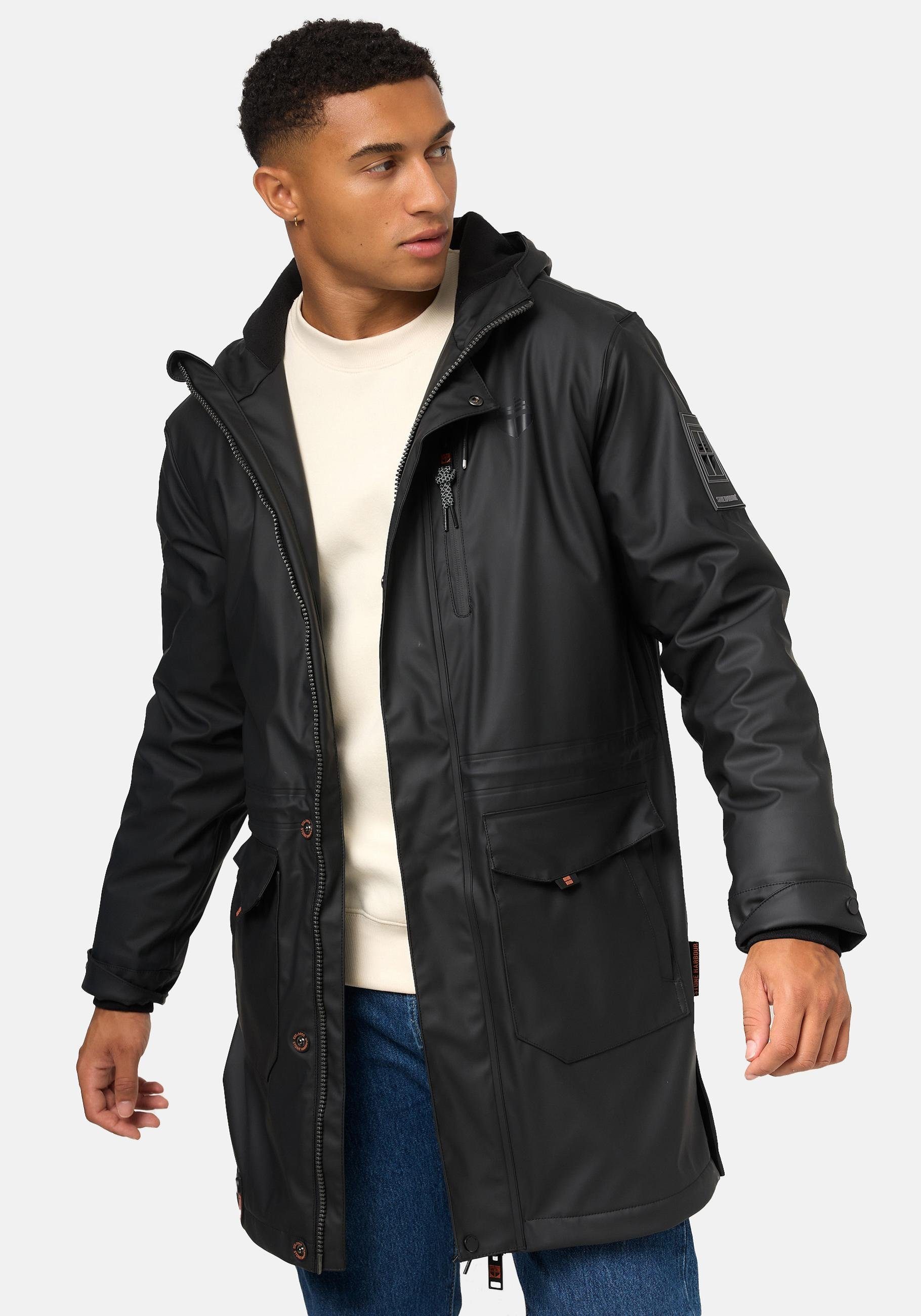 Stone Harbour Regenmantel Verdaan Wasserdichter Regenparka mit Fleece-Innenfutter