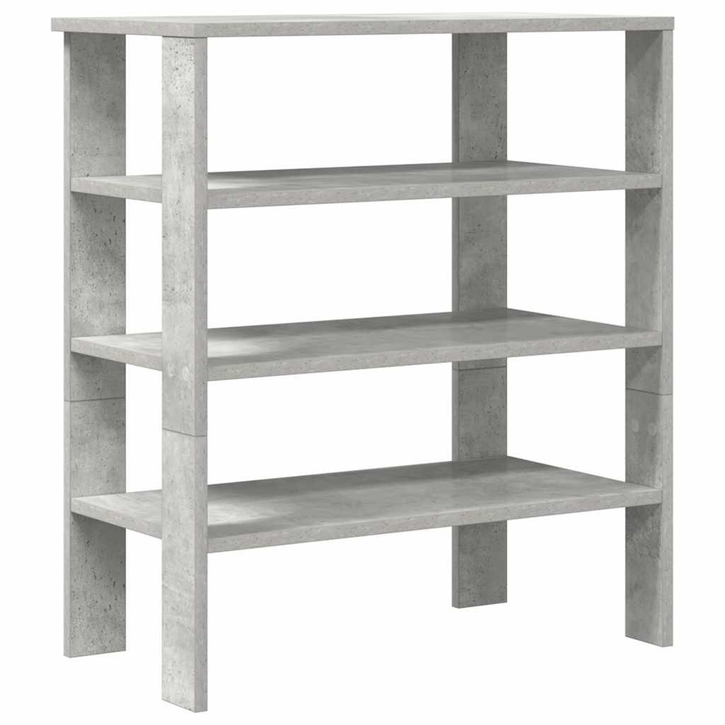 vidaXL Schuhregal Schuhregal Betongrau 61x32x70 cm Holzwerkstoff, 1-tlg.