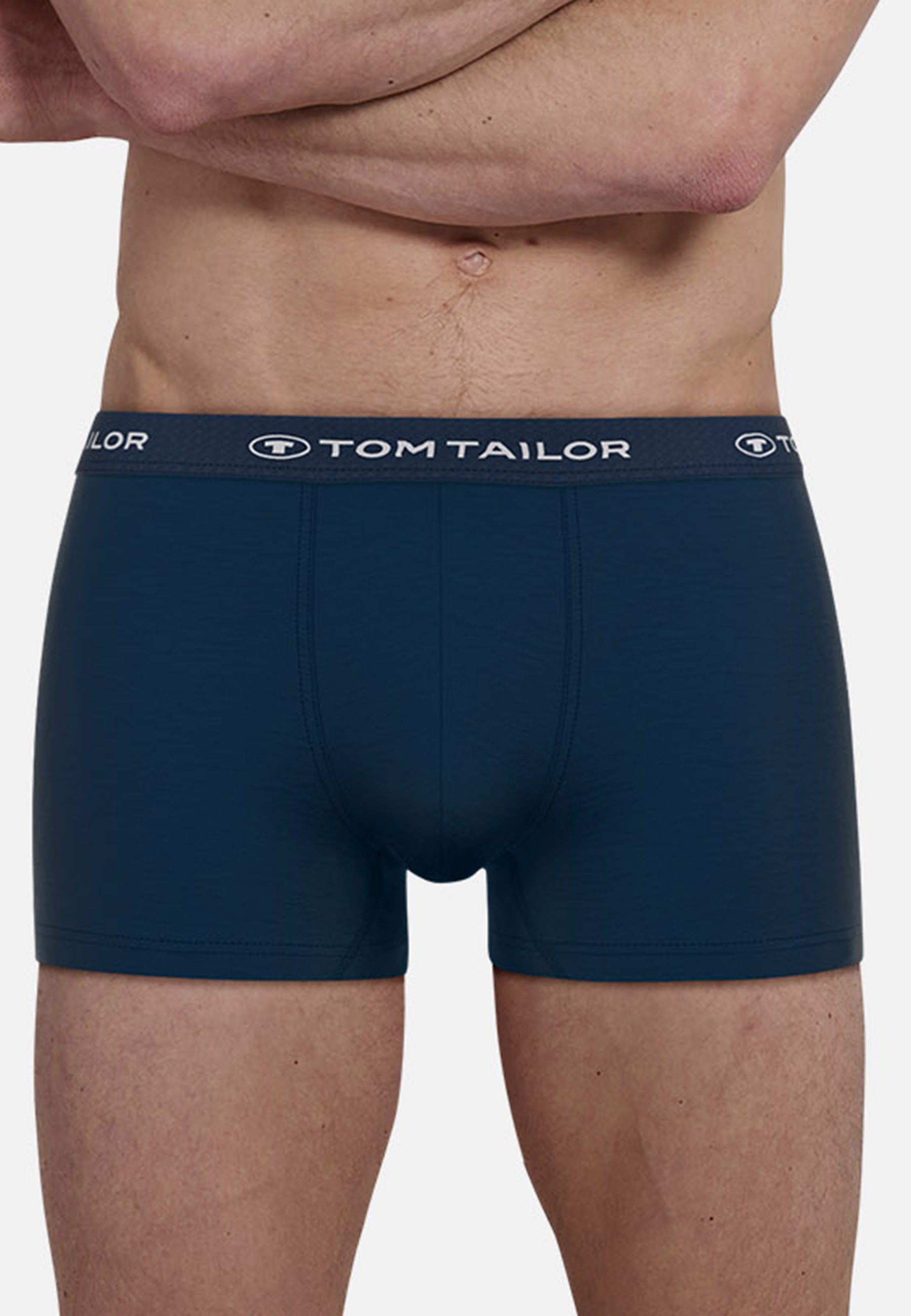 TOM TAILOR Retro Pants Buffer (3er Pack) bequem, eng, mit Logobund, mit Print, Baumwollmix