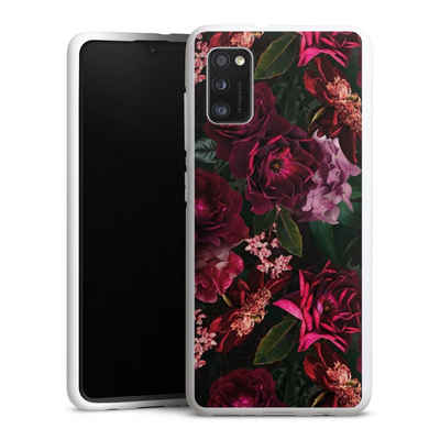 DeinDesign Handyhülle Rose Blumen Blume Dark Red and Pink Flowers, Samsung Galaxy A41 Silikon Hülle Bumper Case Handy Schutzhülle