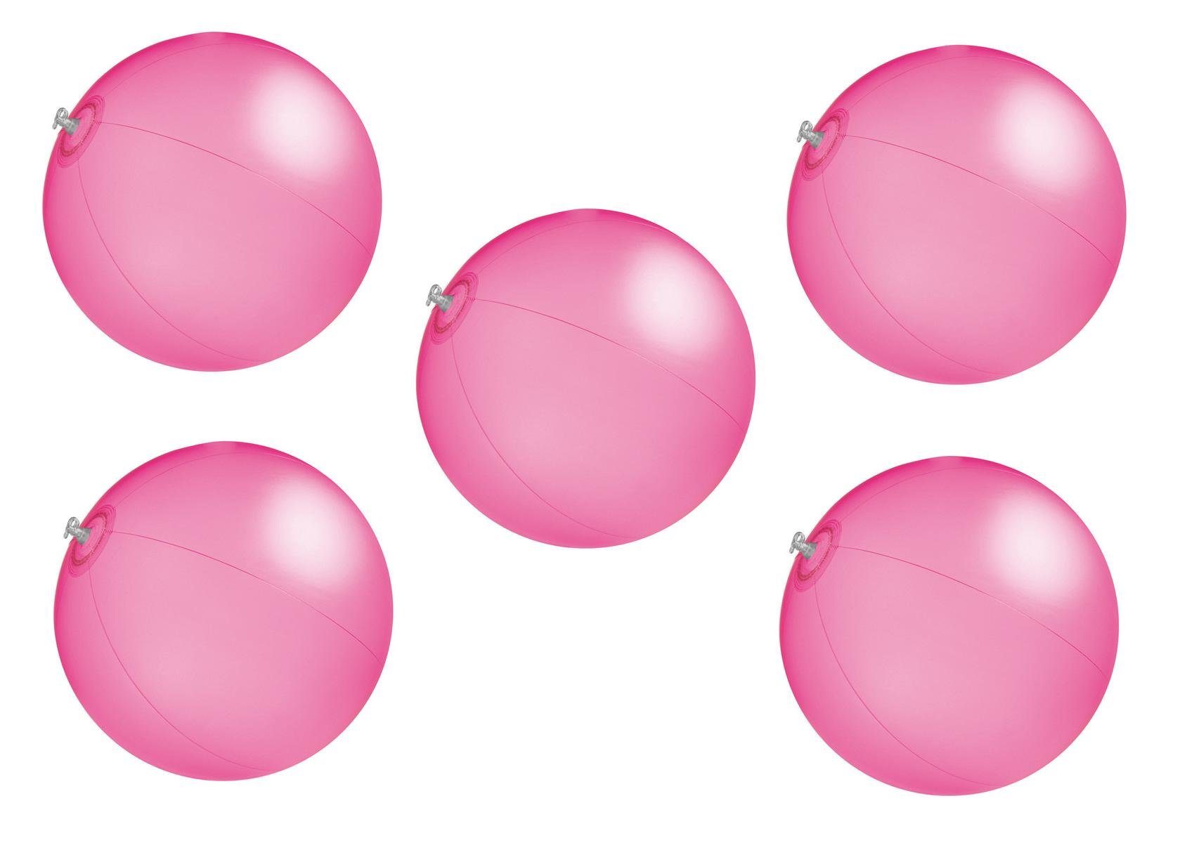 Wasserball 5x Strandball / Wasserball / Farbe: pink