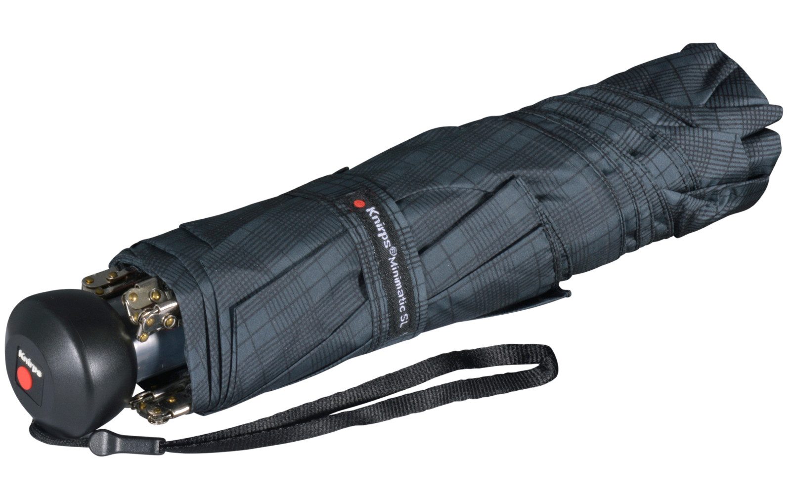 Knirps® Taschenregenschirm kompakter, kleiner Schirm mit Auf-Zu-Automatik, Minimatic SL mit Streifen- oder Karo-Design