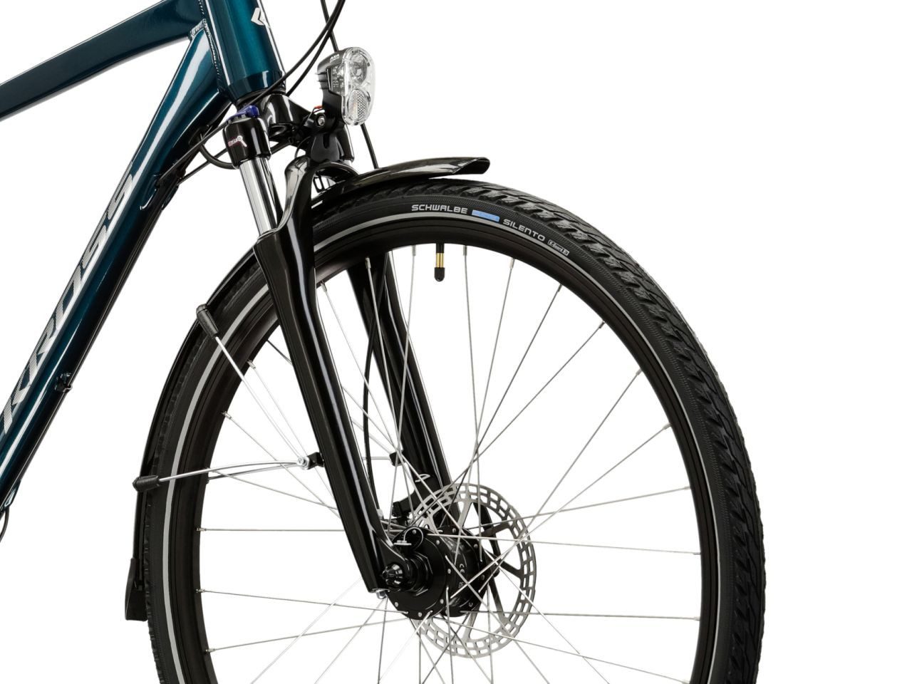 Kross Trekking Bike, Men's 28" Explorer 45.0 Blue, 24 Gears, 24-Speed ​​Shimano DEORE M592 Derailleur, Derailleur Gears