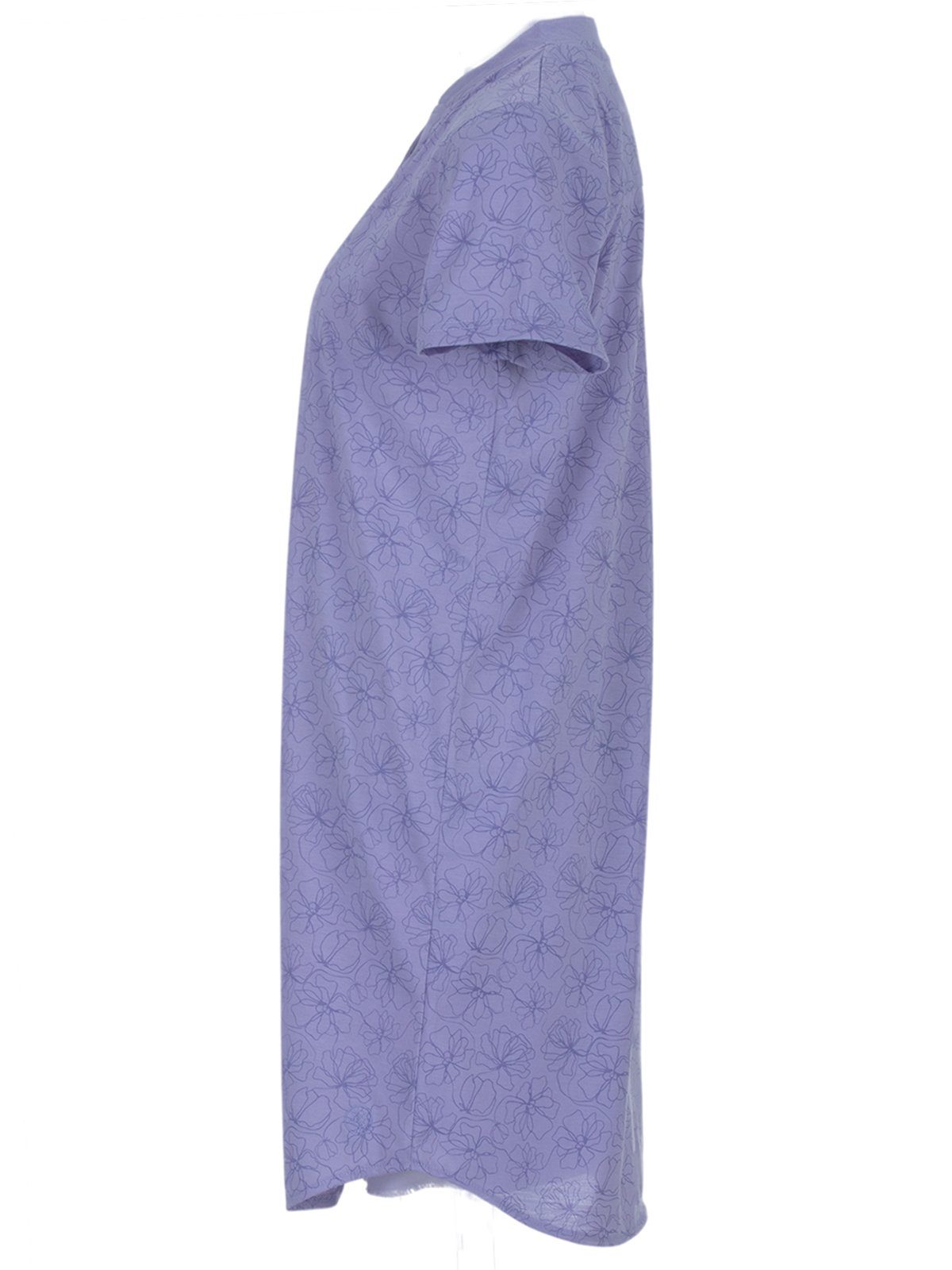 zeitlos Nachthemd Nachthemd Kurzarm - Blüten Kragen Floral günstig online kaufen
