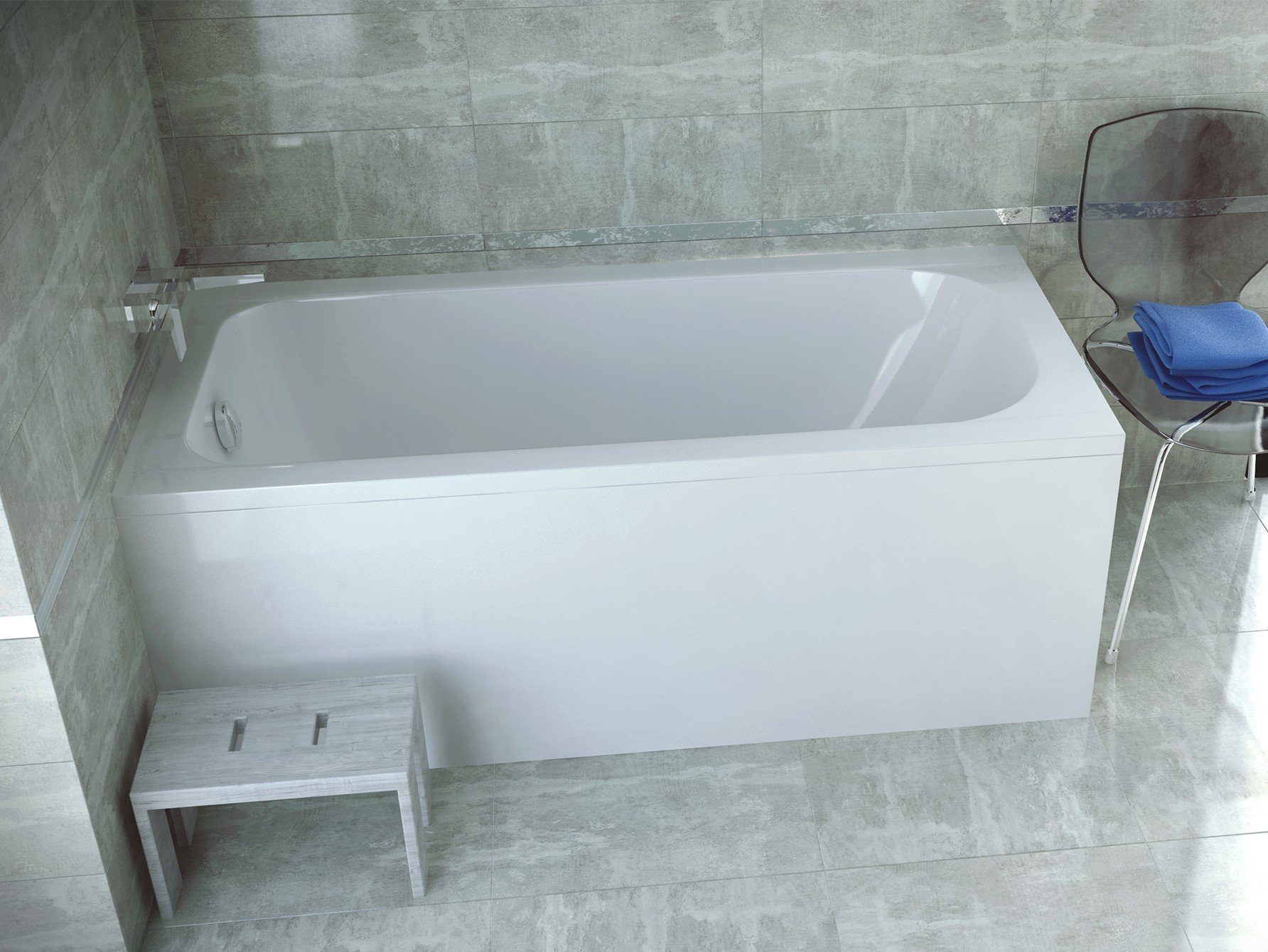KOLMAN Badewanne Rechteck Continea 150x70, Ablaufgarnitur & Füße GRATIS