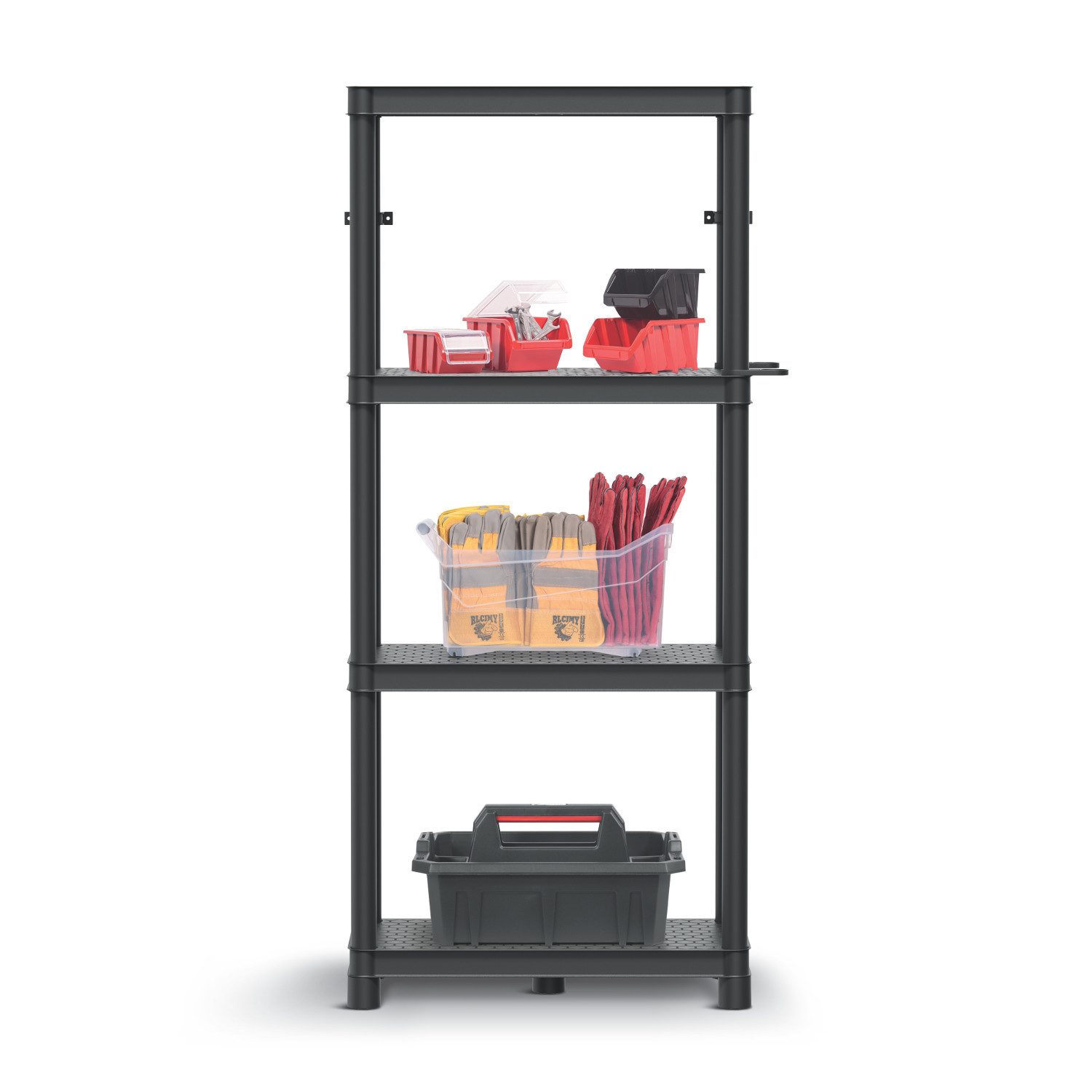 Kistenberg Ablageregal KSS60L4HD-S411 Stackaro Solid 60, max. Gesamtbelastung 185 kg, 4 Regalböden, Wandmontage