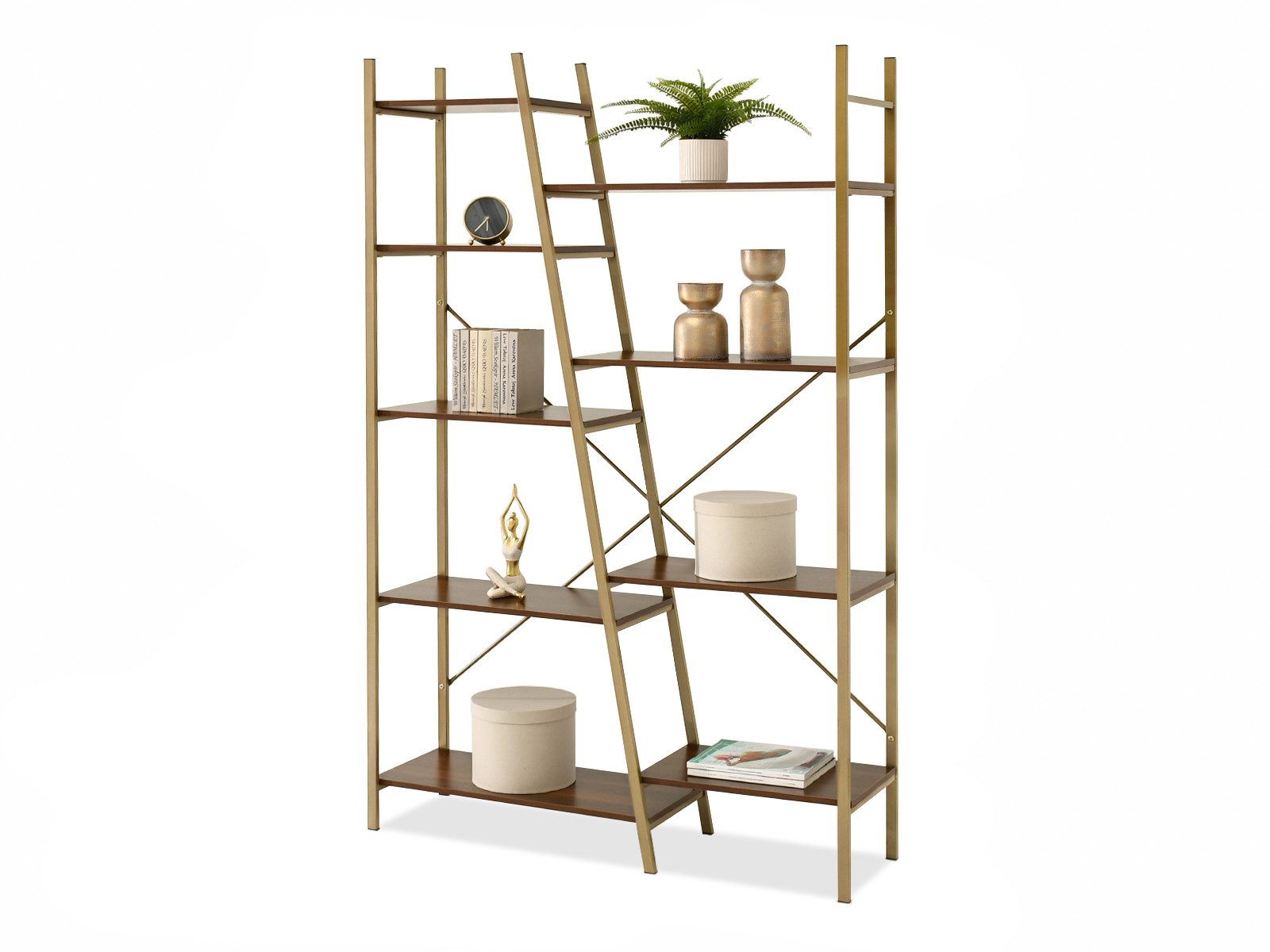 Compleo Bücherregal Blumenständer, Loft design, Breite: 120 cm, Leiterregal