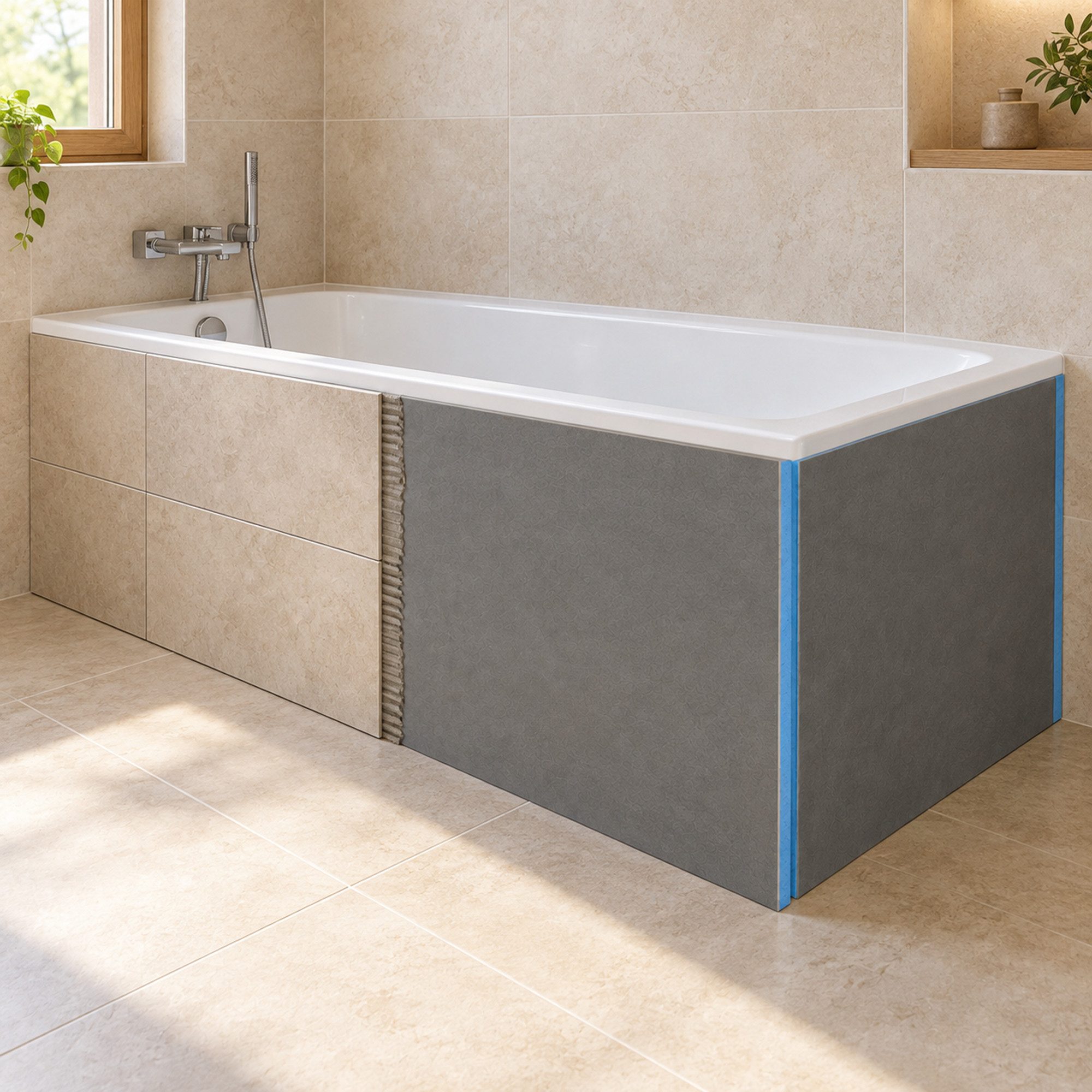 ART OF BAAN Frontschürze Badewannenverkleidung XPS, 2er-Set 1830 + 780 mm, 30 mm stark