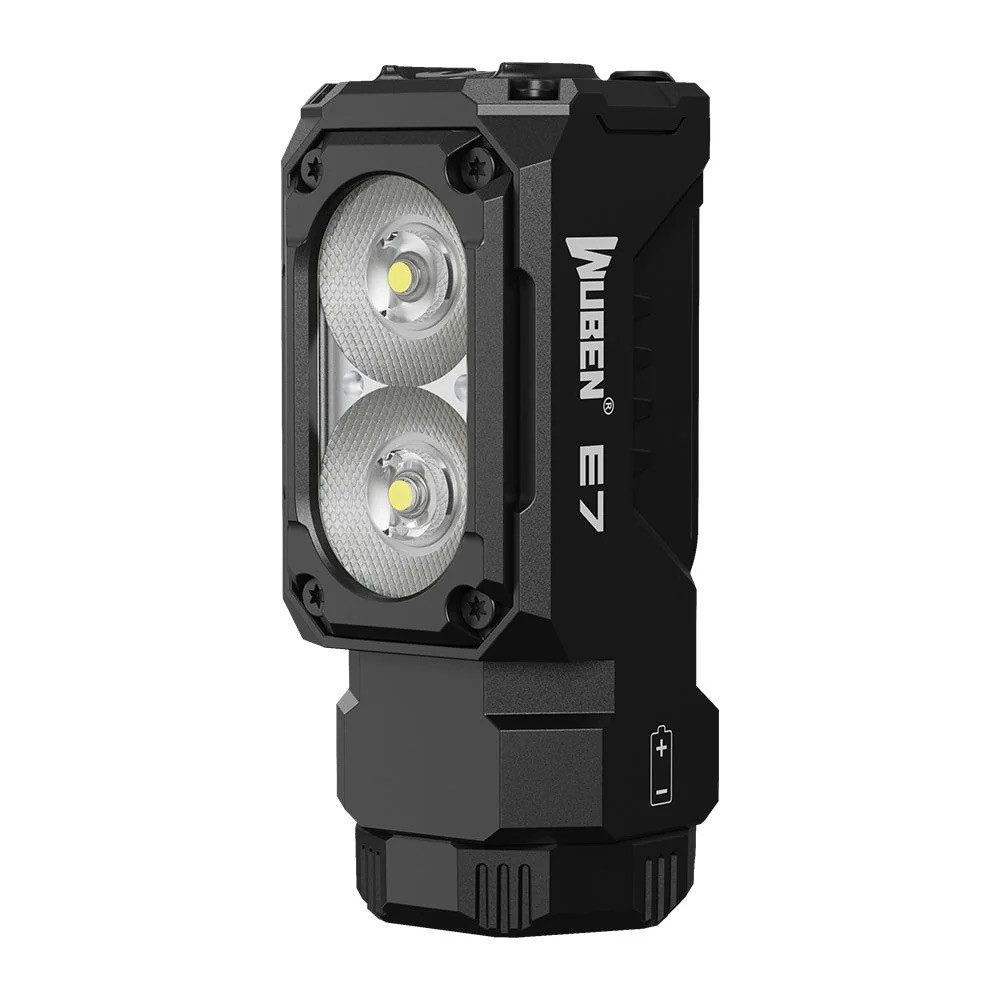Wuben LED Stirnlampe E7 6500K EDC aufladbare Winkel LED Kopflampe Taschenlampe - black - (1-St)