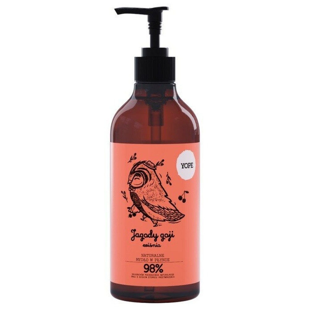 YOPE Flüssigseife YOPE Natürliche Hand- und Körperseife Goji Beere und Kirsche 500ml