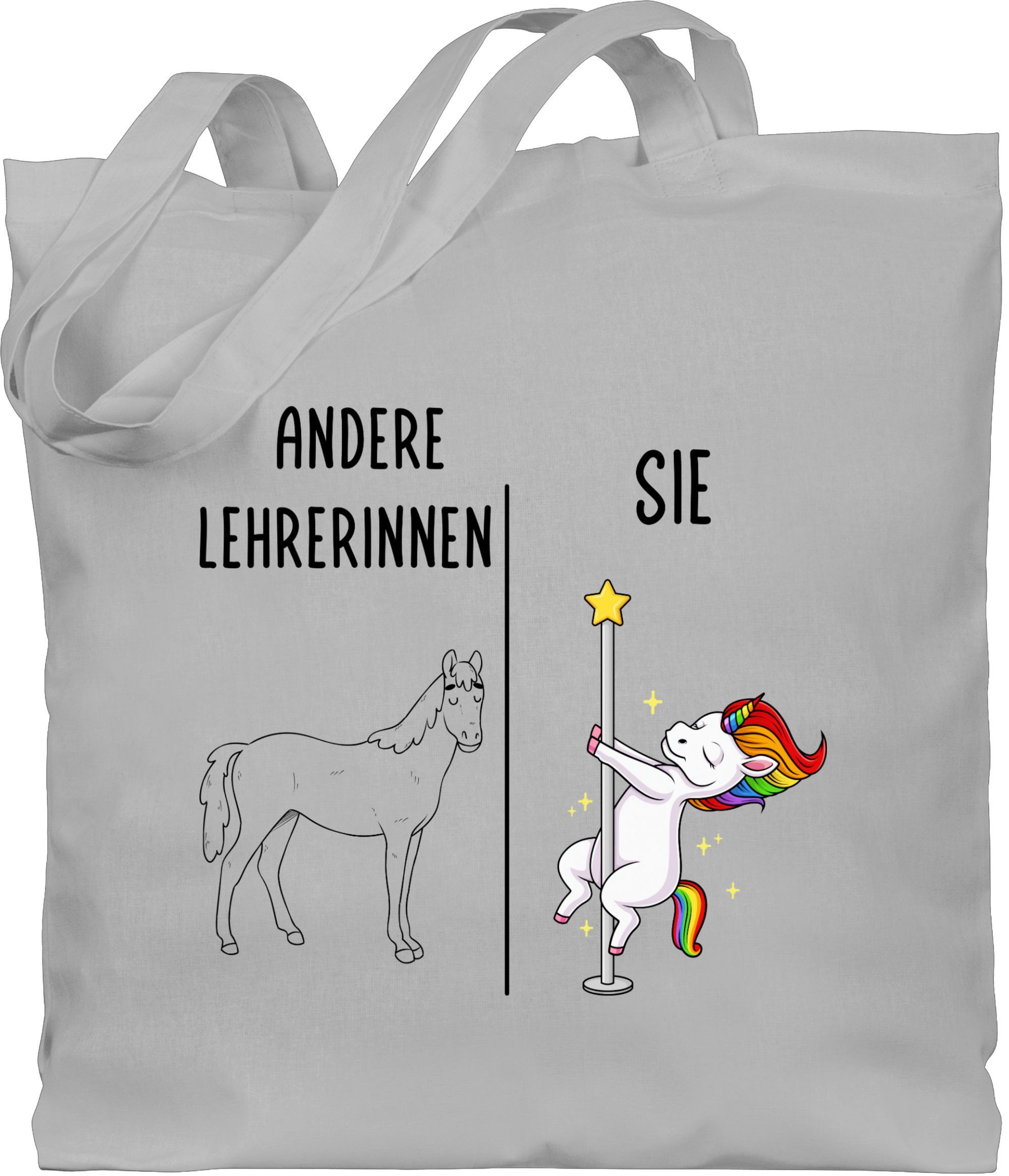 Shirtracer Umhängetasche Andere Lehrerinnen Dabbing Einhorn, Geschenk Lehrerin, Abschiedsgesc, Lehrerin