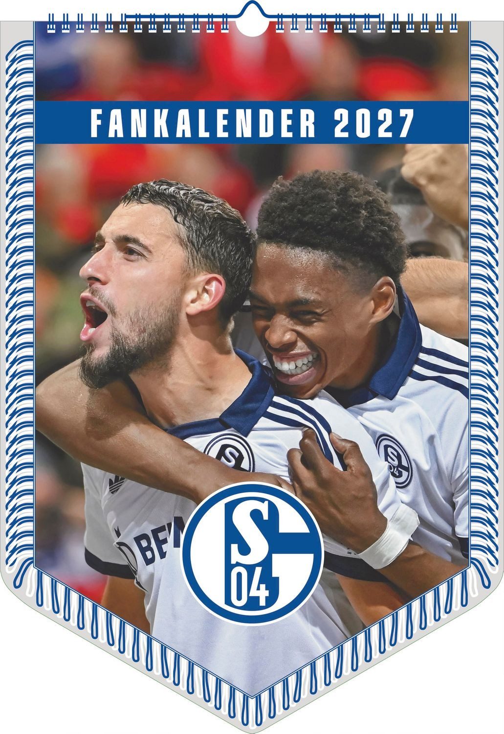 NEUMANN Wandkalender FC Schalke 04 2027 Bannerkalender 29,7x42 cm mit 12 Stadion- und Fußba