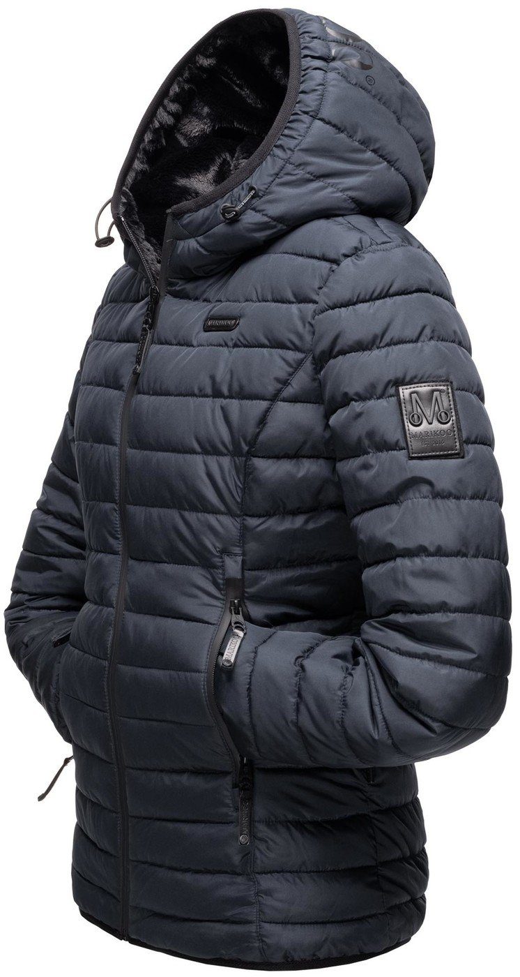Marikoo Steppjacke Marikoo Jaylaa Damen Steppjacke B848 mit kuschlig weichem Teddyfell