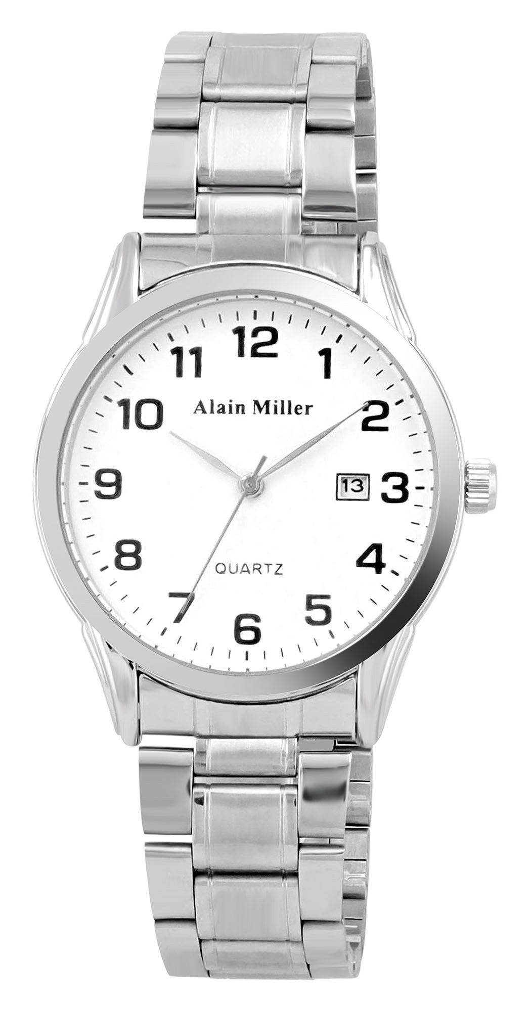 Alain Miller Quarzuhr 2800104 Edelstahlarmband, Datumsanzeige günstig online kaufen