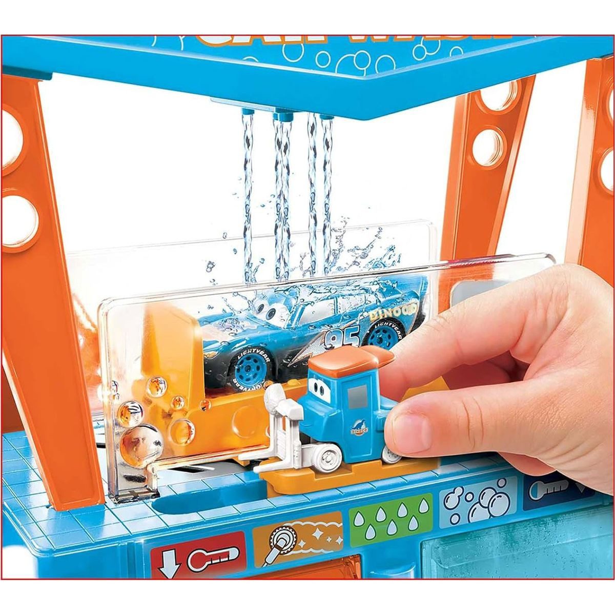 Mattel® Spielzeug-Rennwagen Mattel GTK91 - Disney - Cars - Dinoco Autowaschanlage, Fahrzeug mit Fa