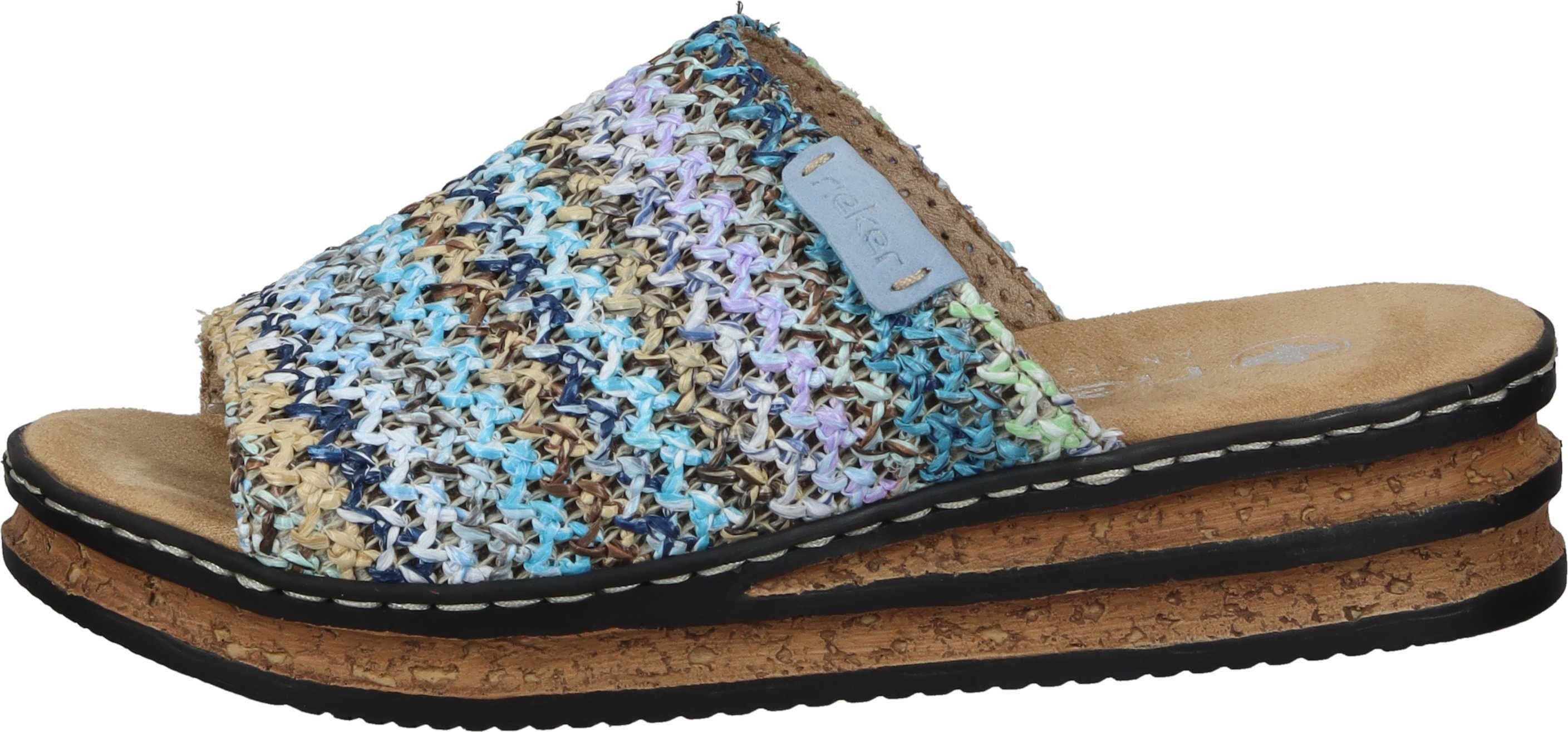 Rieker Pantoletten Pantolette aus Textil günstig online kaufen