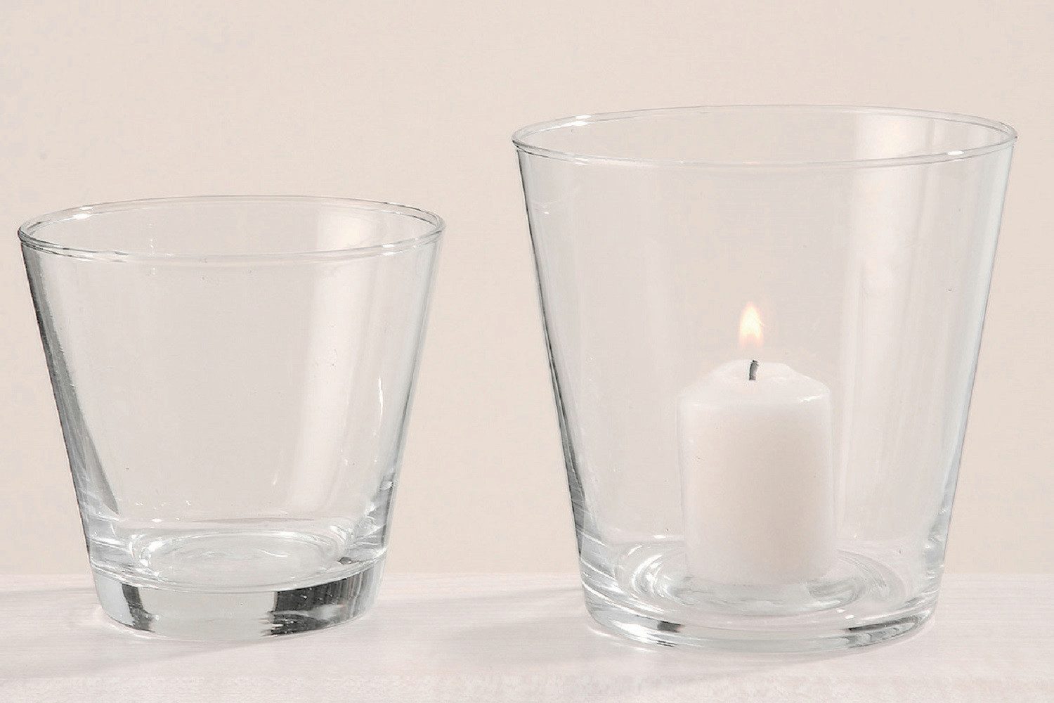 BOLTZE GRUPPE GmbH Windlicht Windlicht Vase Glas transparent H.13 cm Stückpreis