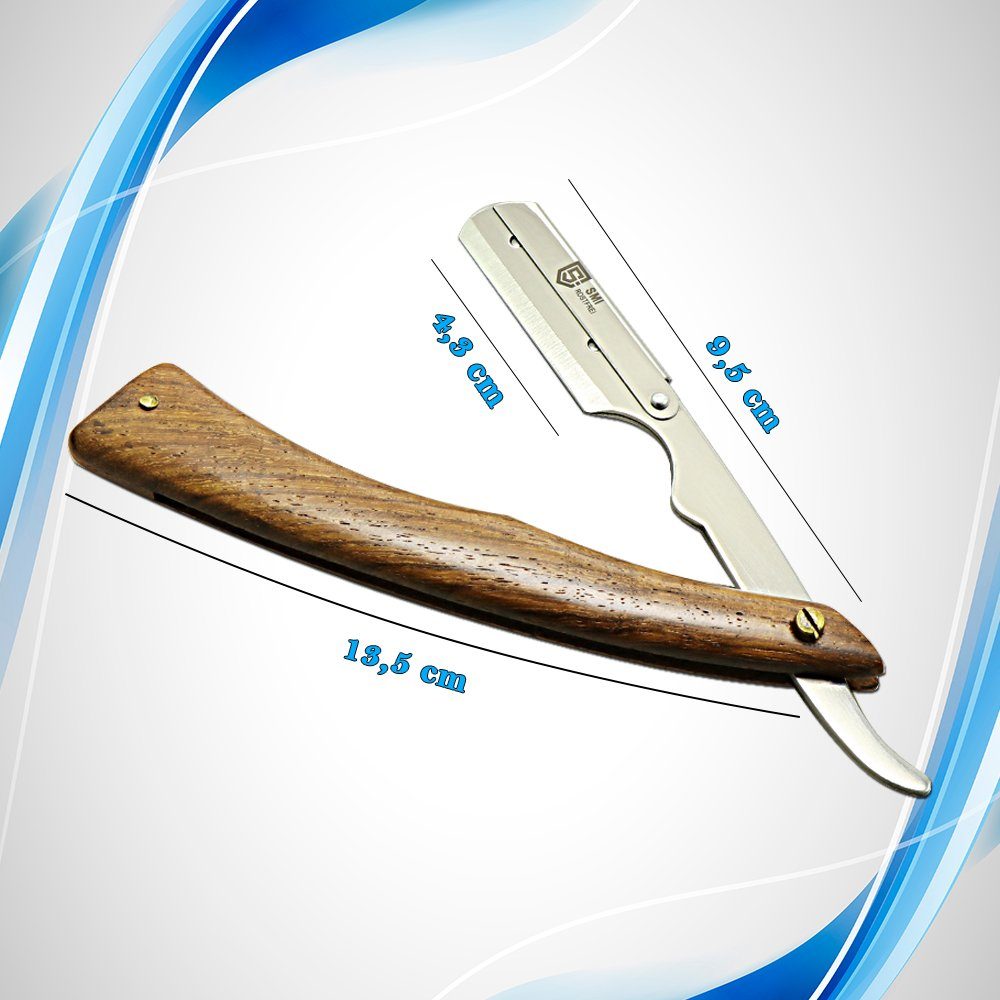 Rasiermesser Klingen 100 SMI Holzgriff Wechselklinge mit Rasiermesser Bartrasierer