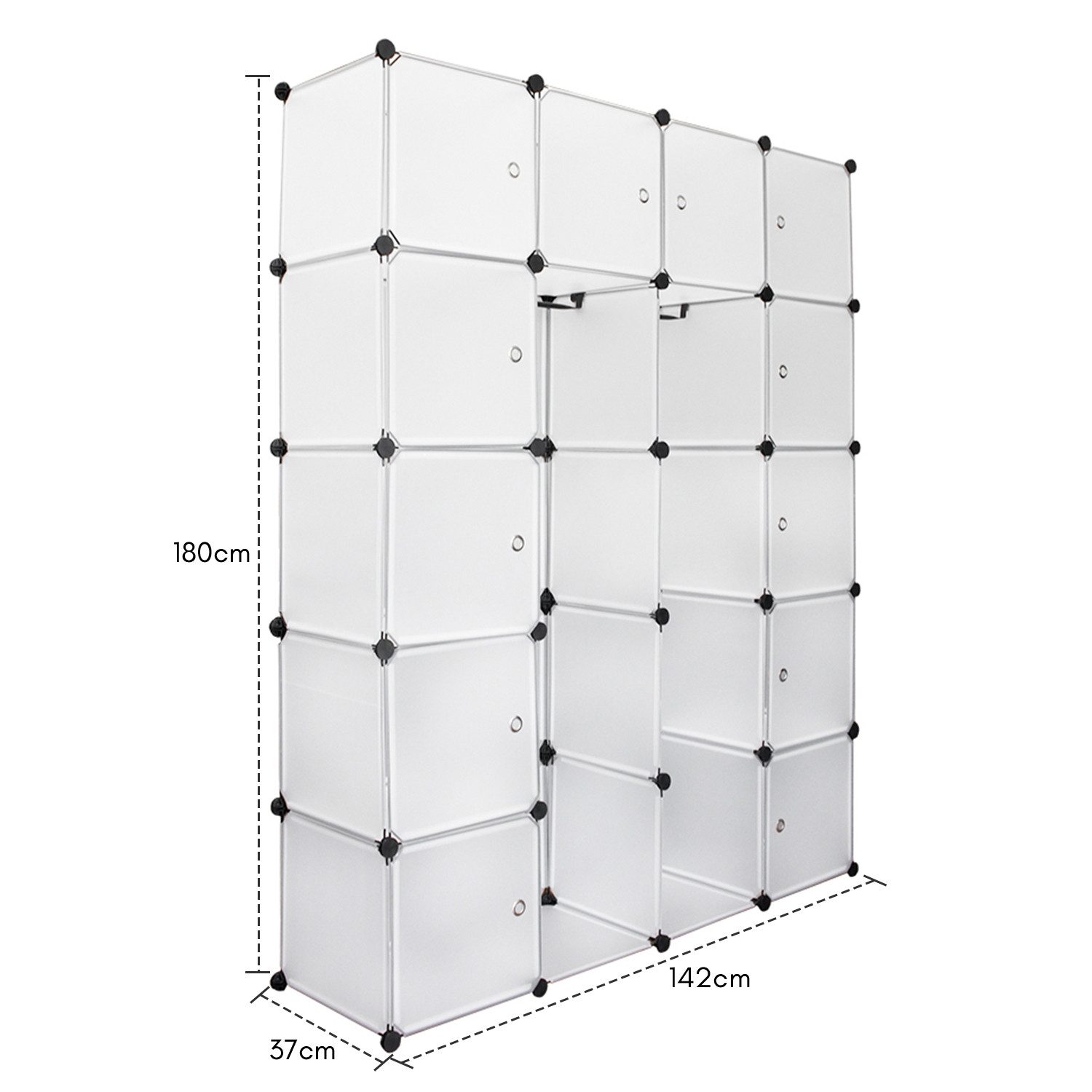 Clanmacy Kleiderschrank Kleiderschrank Regal Kunststoff DIY Kinderregal Badregal