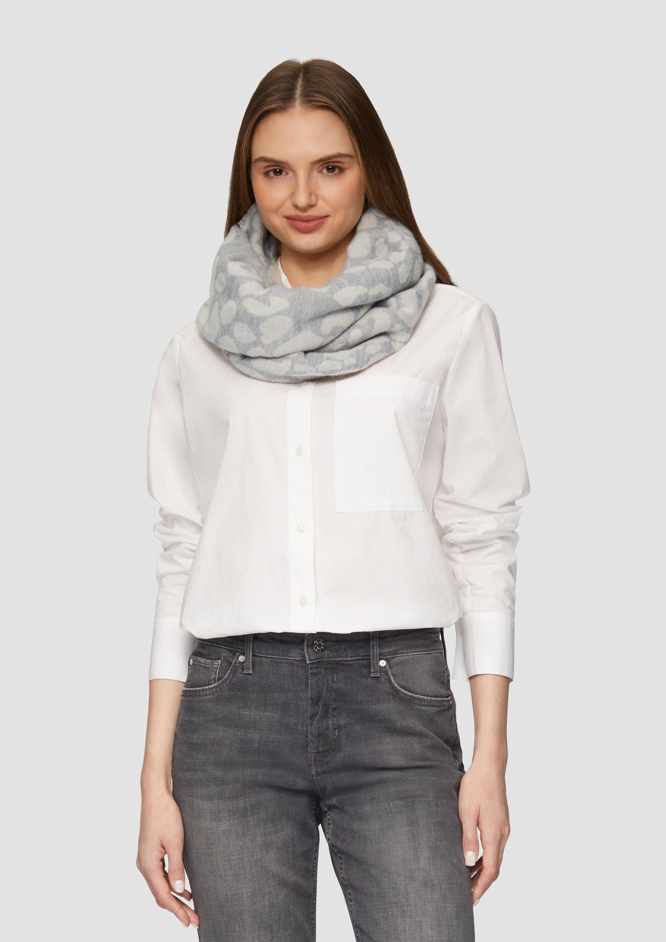 s.Oliver Loop Snood, Loop-Schal mit Leo-Muster