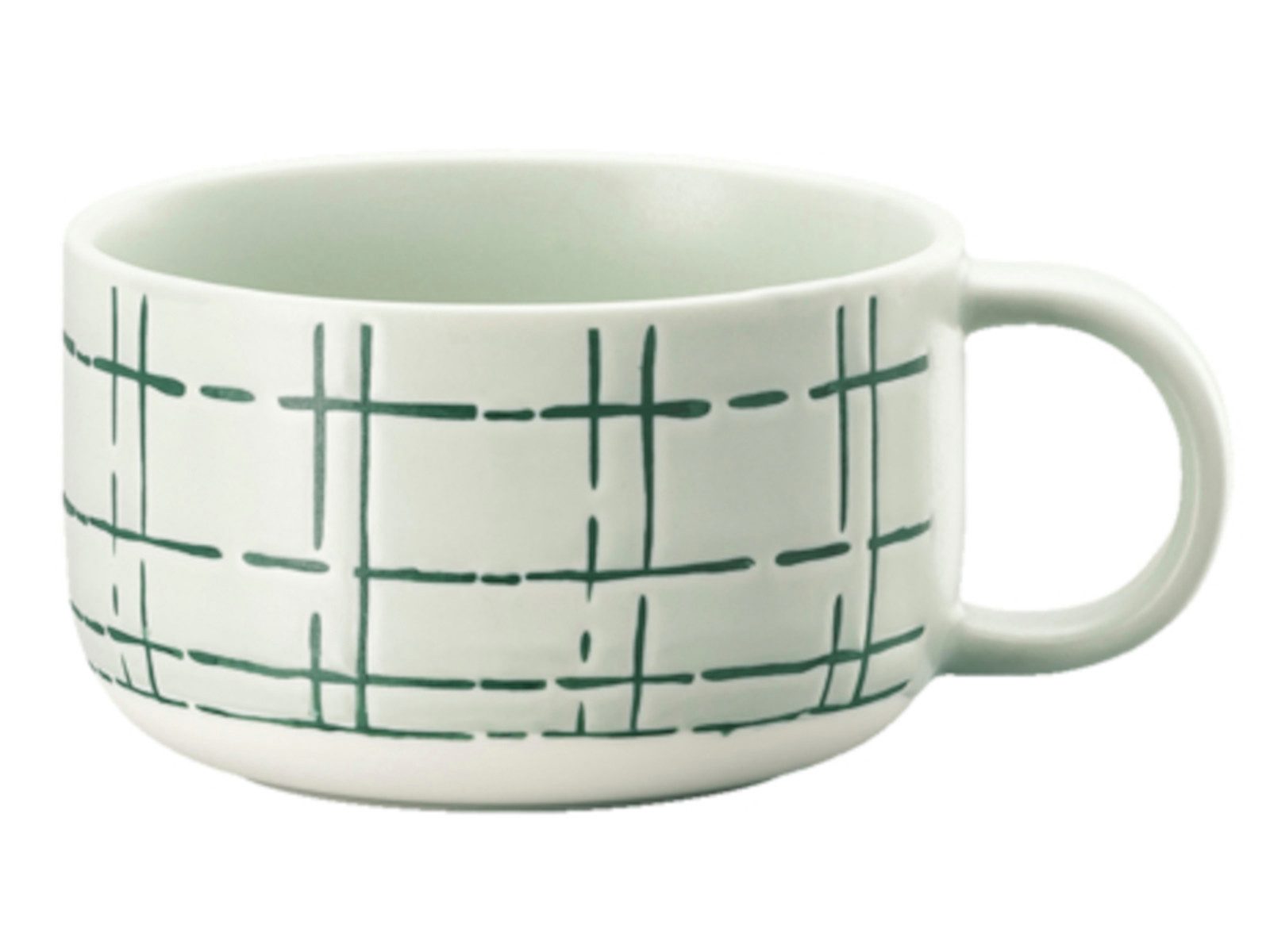 Thomas Porzellan Tasse FUN Karo light Kombi-Obertasse 0,28l, Porzellan