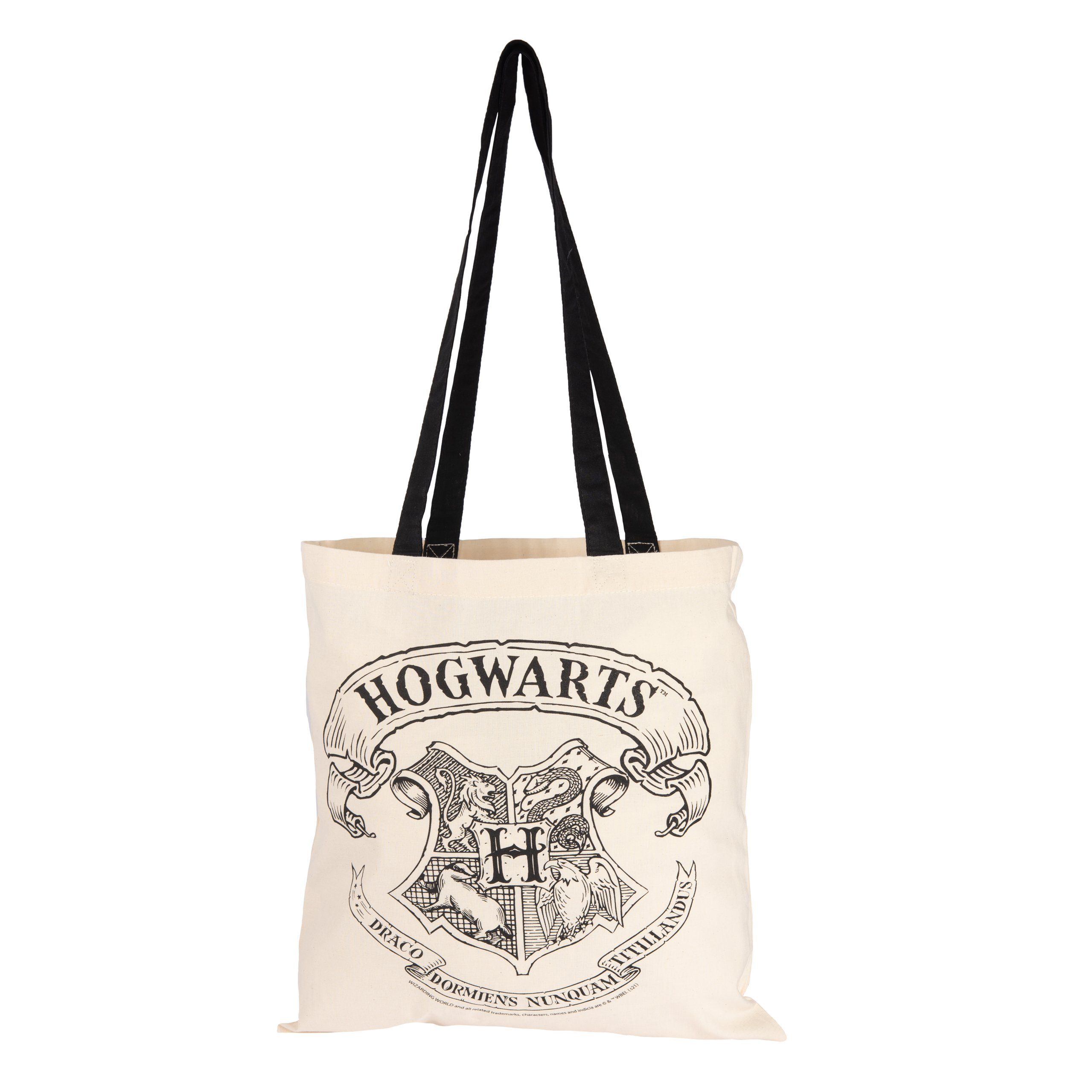 Harry Tragetasche Henkeln mit Stoffbeutel Wappen – Labels® Hogwarts Beige langen Potter United