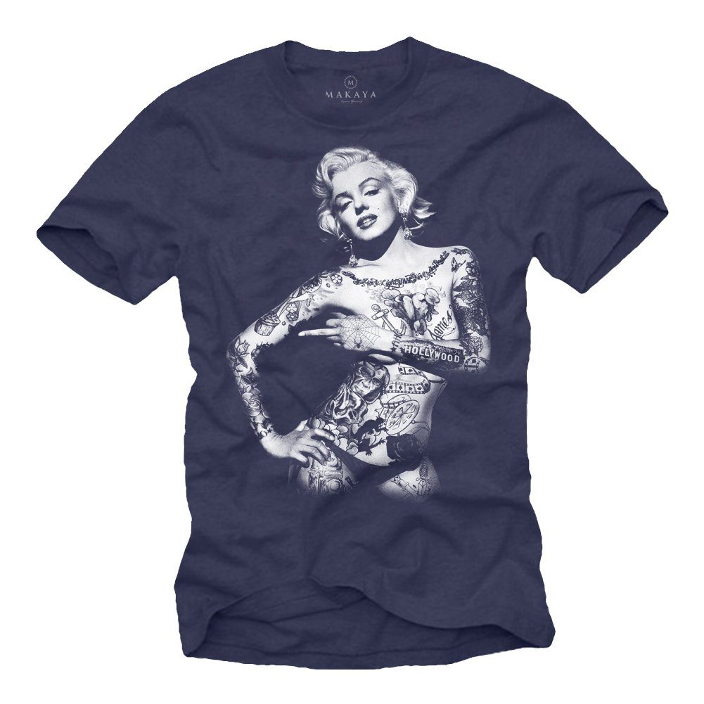 Print-Shirt Marilyn Vintage Tattoo Motiv - Männer T-Shirt mit Aufdruck