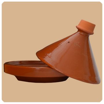SIMANDRA Schmortopf Tajine glasiert, traditioneller Tontopf aus Marokko, ø 30 cm, Ton