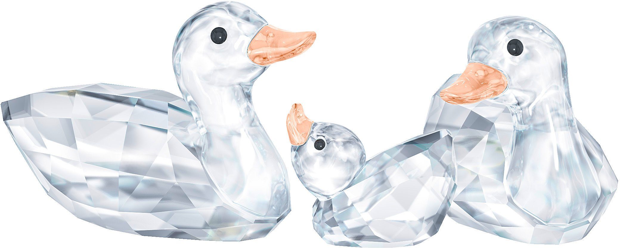 Dekofigur Entenfamilie, (Set, Swarovski Kristall 3 Swarovski® Enten, 5376422 St), Kristallfigur