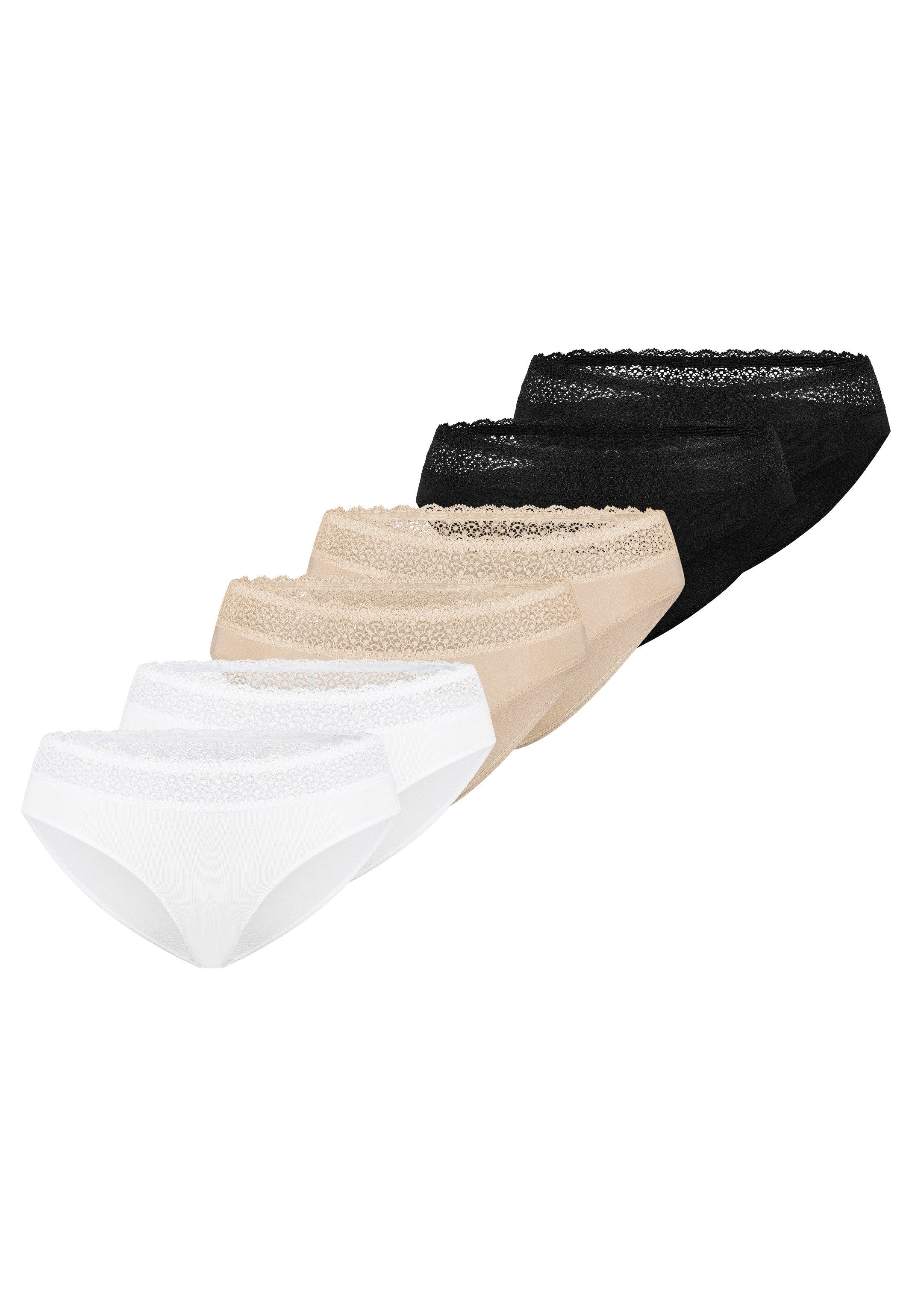 Weiß / schwarz / beige