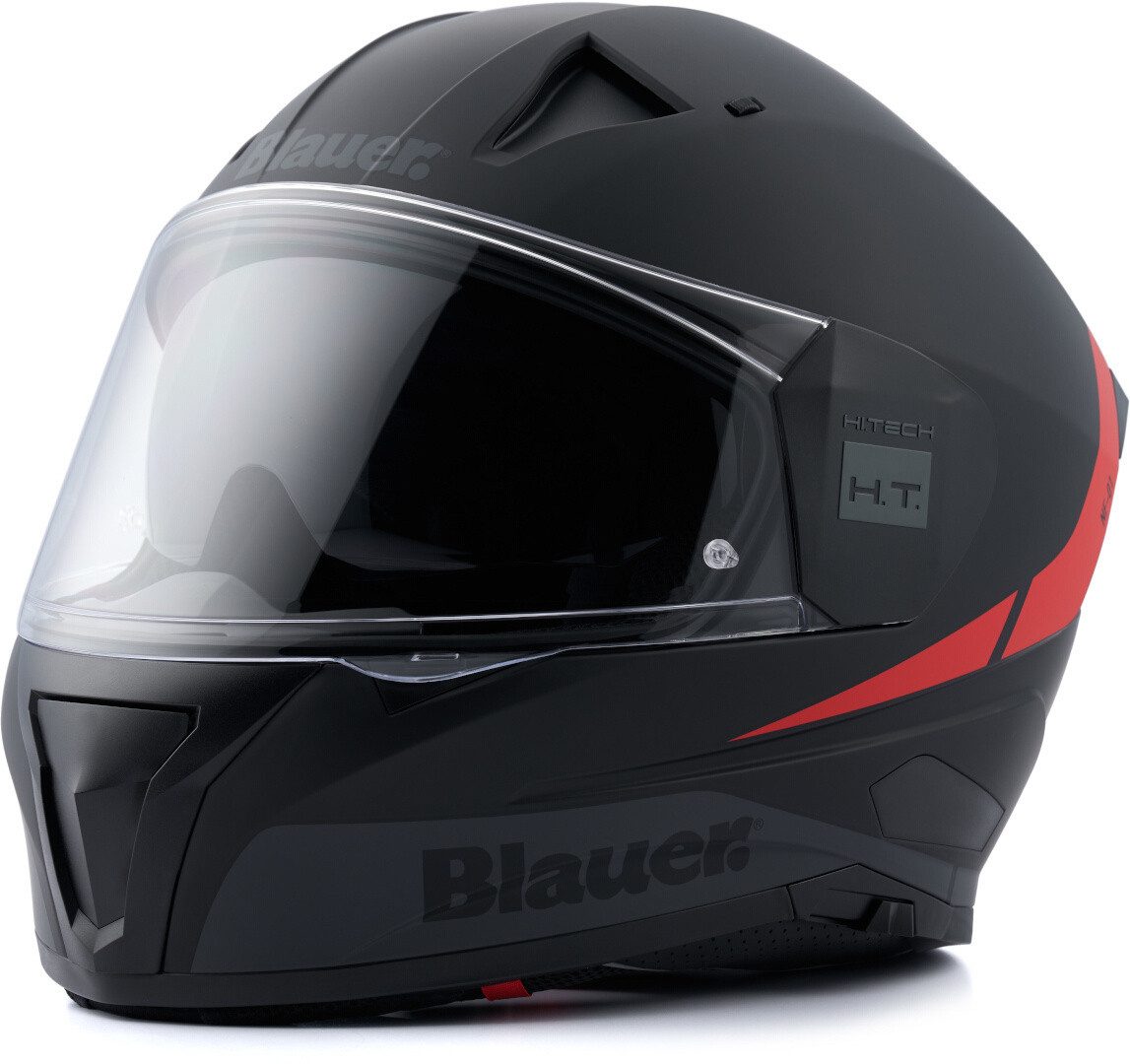 Blauer Motorradhelm Naca NF01A Helm, vorbereitet für Kommunikationssystem,integriertes Sonnenvisier