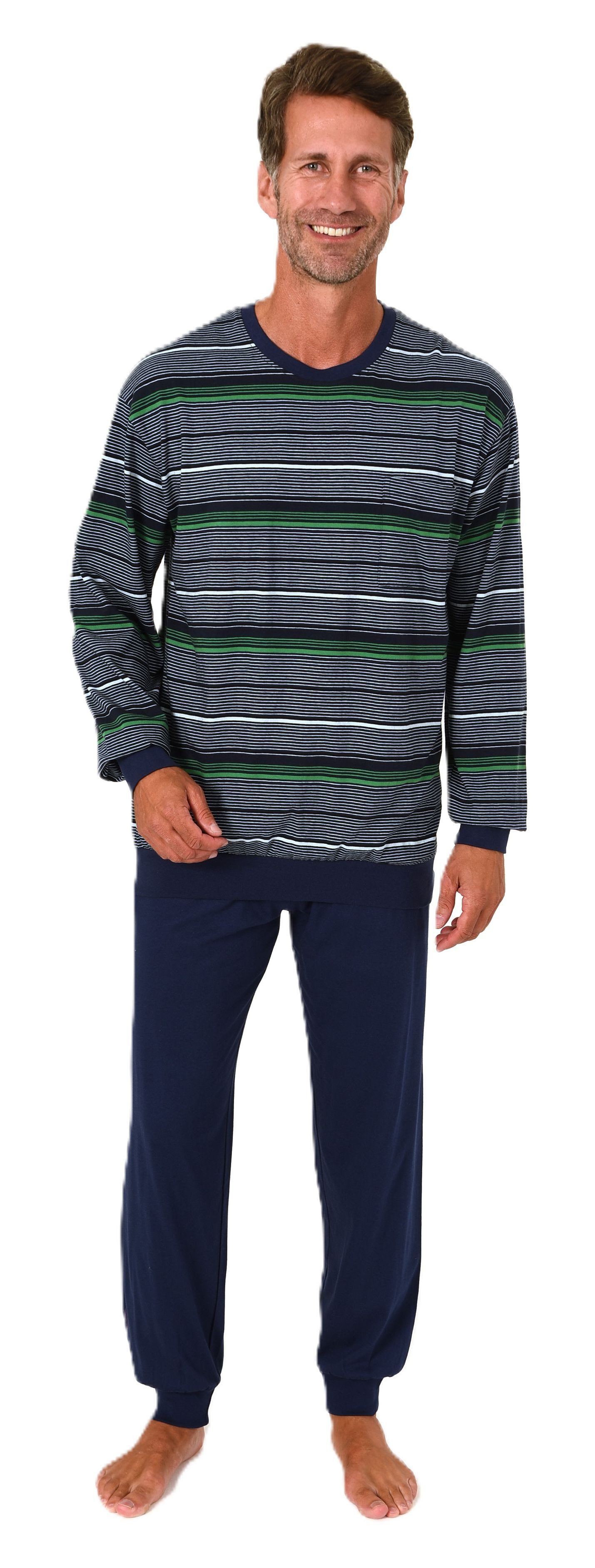 Normann Pyjama Normann Herren Schlafanzug lang günstig online kaufen