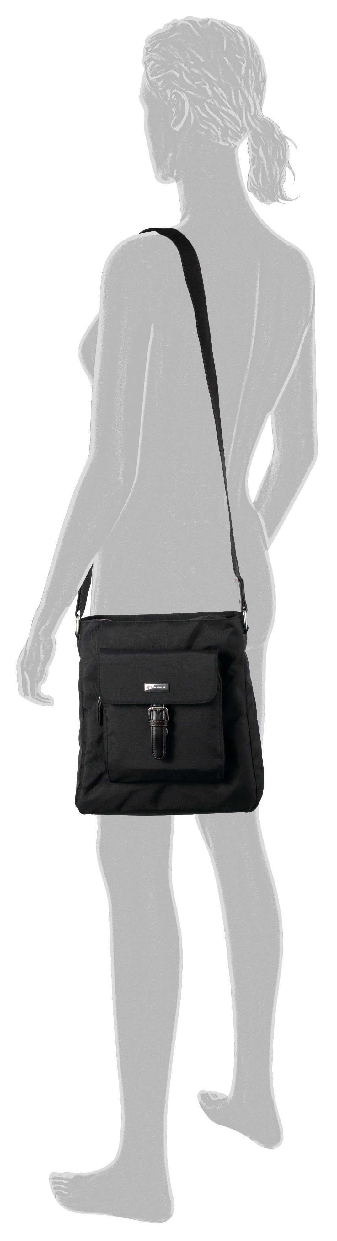 TOM TAILOR Hobo Rina, aus leichtgewichtigem Nylon und aufwändig gewebten Gurtband