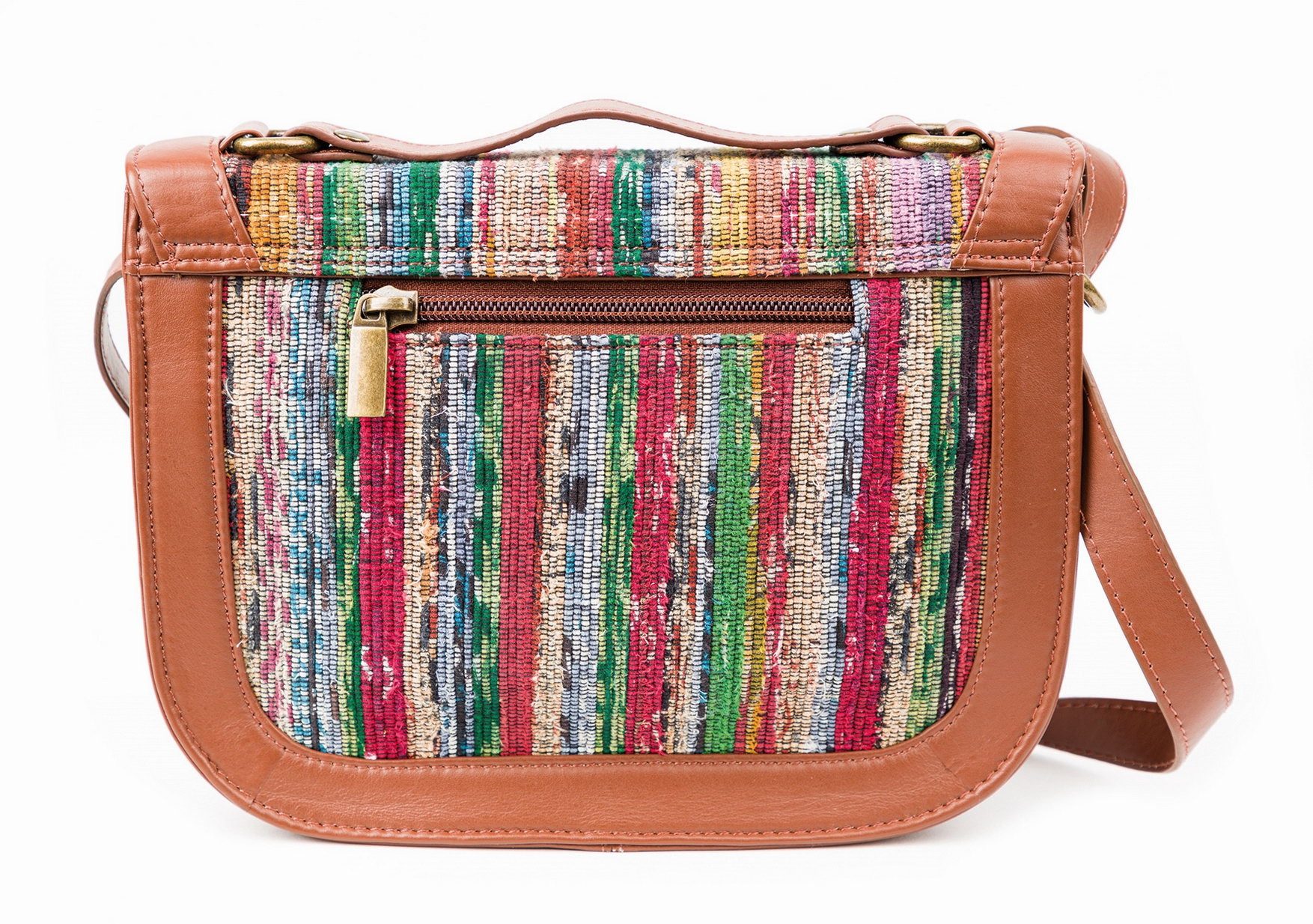 El Puente Schultertasche Schultertasche, Handmade, Fair Trade