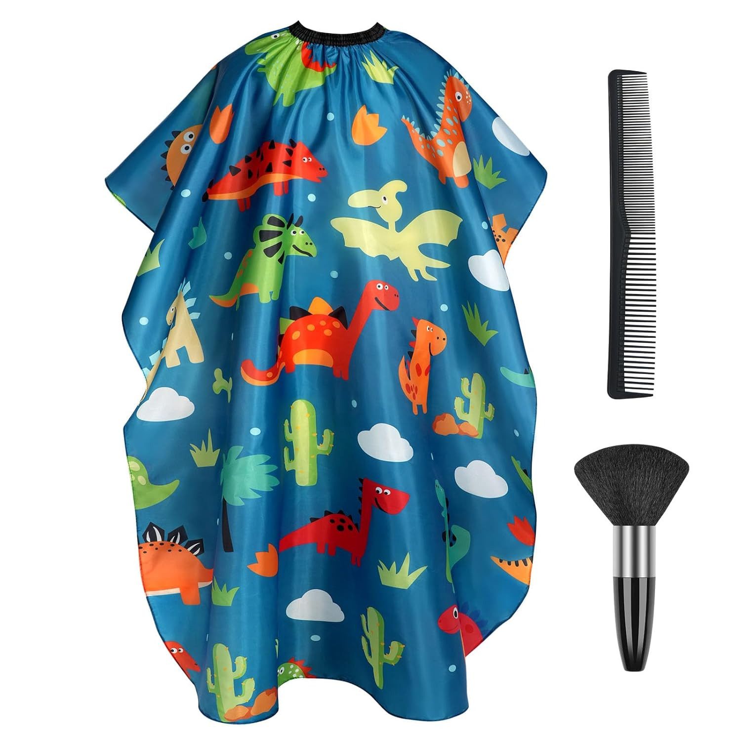 TUWENA Umhängeschürze Kinder Friseurumhang, Haarschnitt Friseurumhänge mit Klettverschluss, Zeichentrickfilm, antistatisch, waschmaschinenfest, für Kinder
