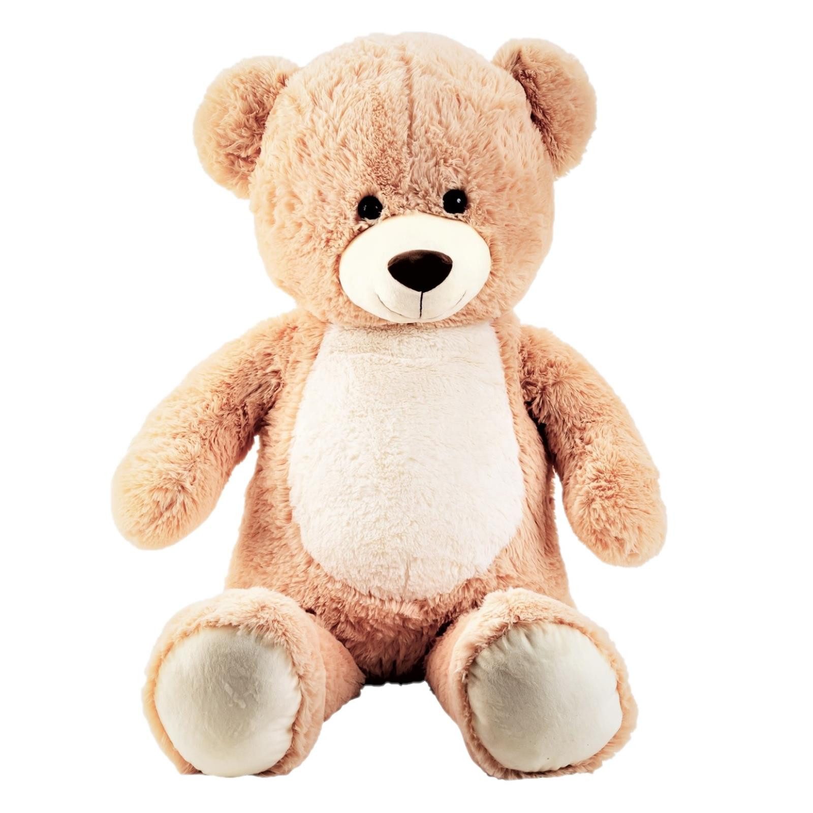 Geschenkestadl Kuscheltier XXL Kuschelbär Bär mit weißem Bauch – in Blau, Rosa, Braun – 100 cm (XXL Teddybär, XXL Bär in 3 Farben erhältlich), Bär mit hellem Bauch, super süss, XXL kuschlweich