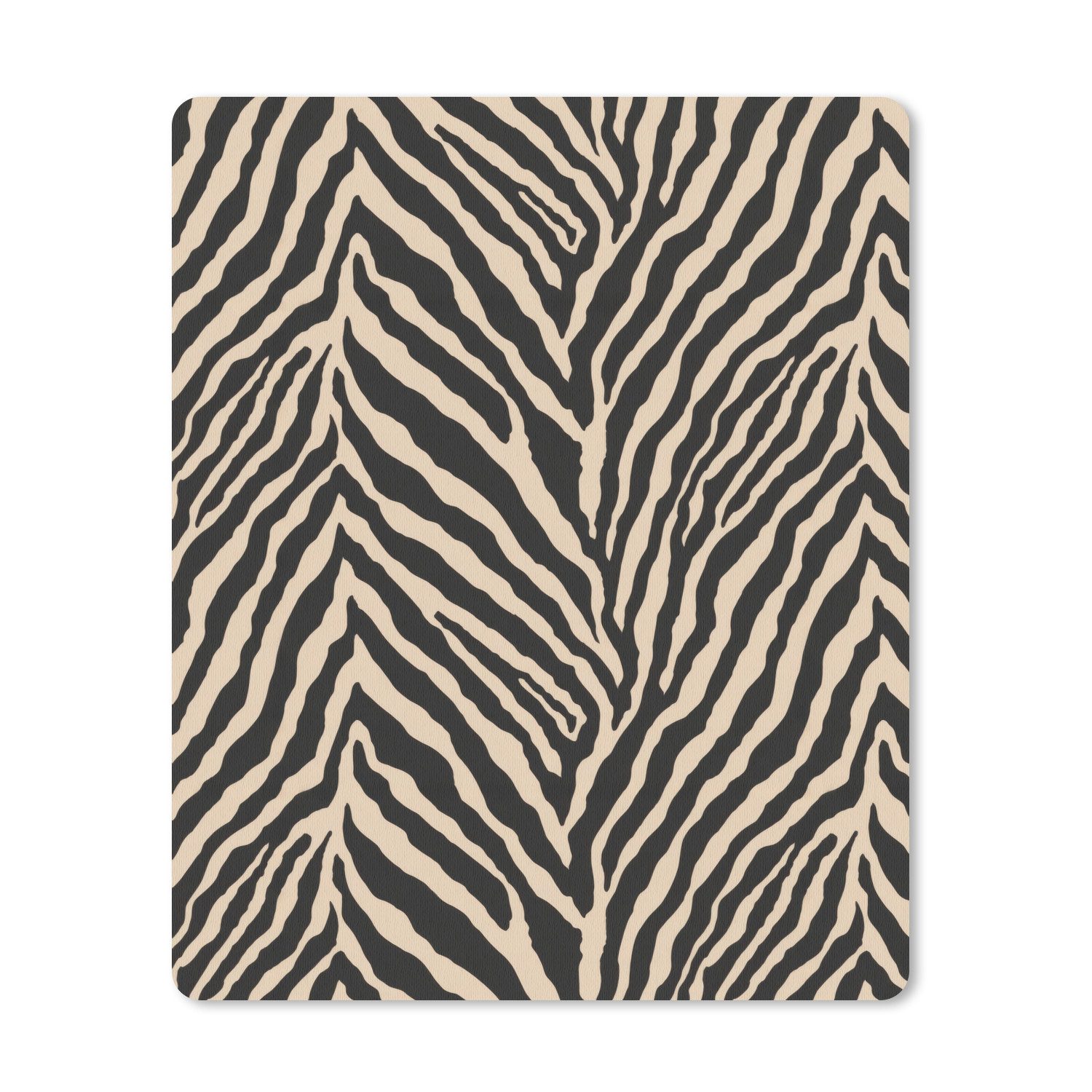 MuchoWow Mauspad Zebra - Klassisch - Schwarz (1-St), Gaming, Mousepad Klein, Büro Zubehör, Mausunterlage, 12x16 cm