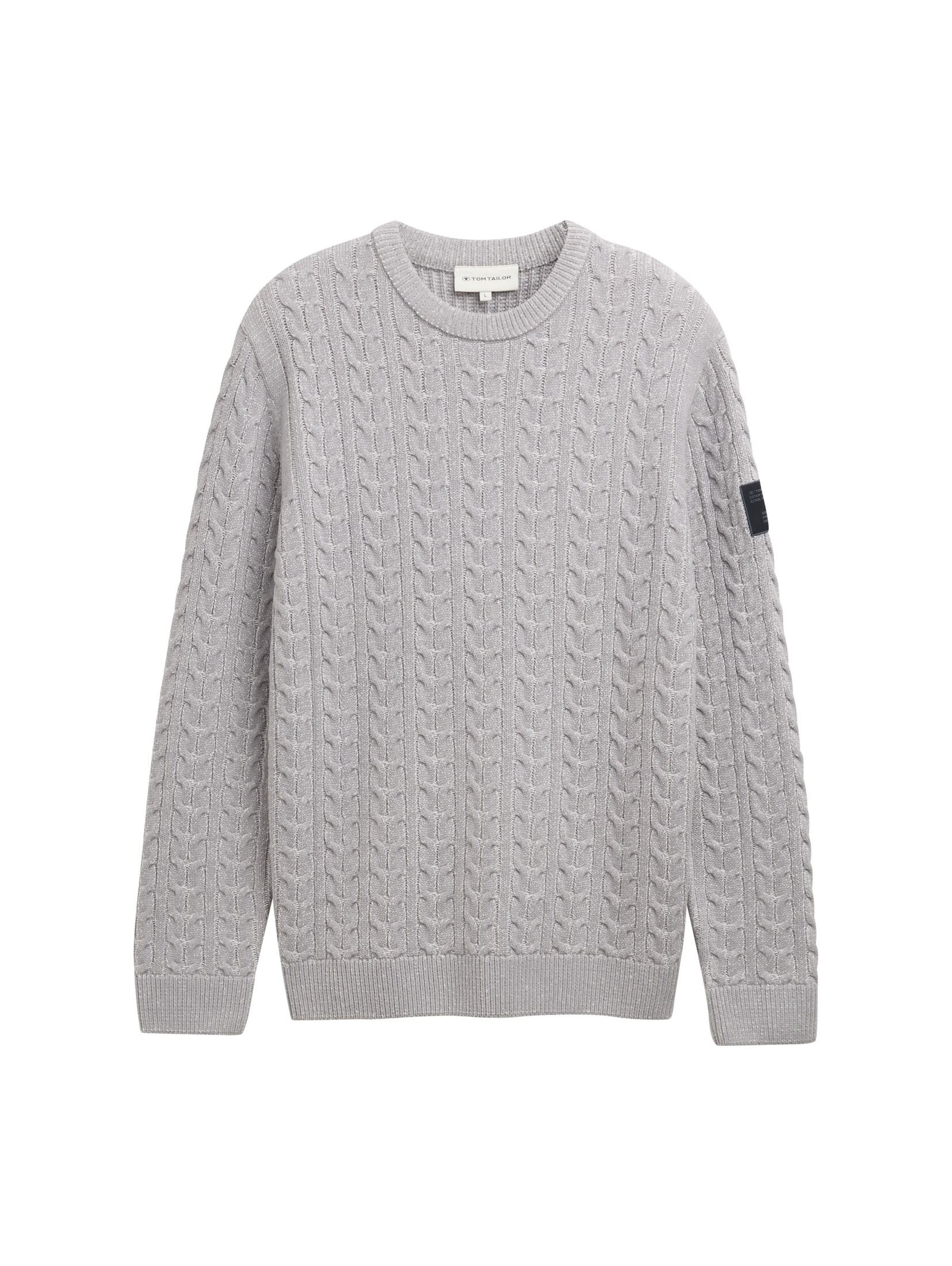 TOM TAILOR Strickpullover Pullover & Strickjacken Strickpullover mit Zopfmu günstig online kaufen