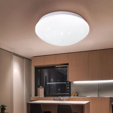 etc-shop LED Deckenleuchte, LED-Leuchtmittel fest verbaut, Neutralweiß, LED Deckenlampe Deckenleuchte Wohnzimmerleuchte Küchenlampe