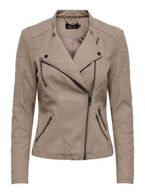 ONLY Lederimitatjacke ONLAVA FAUX LEATHER BIKER OTW NOOS mit Biker-Details