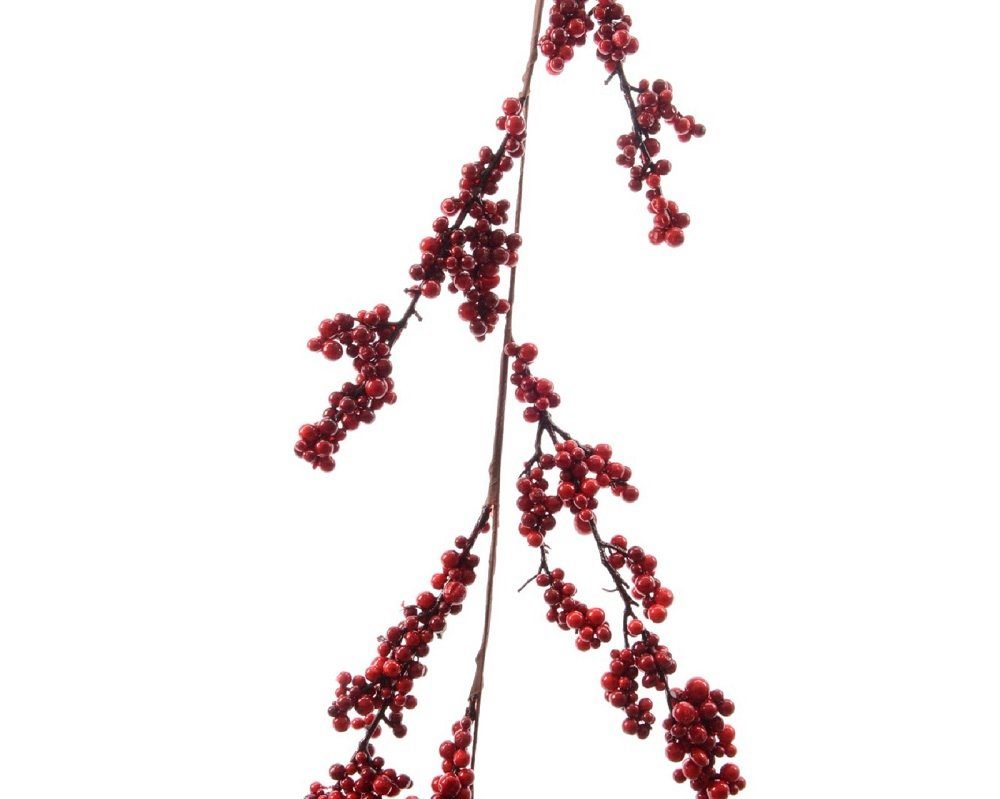 Kunstgirlande Girlande rot Beerengirlande lackiert Weihnachten Kaemingk Tischdeko ca L 130 cm