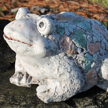colourliving Tierfigur Frosch Figur in Stein Optik Gartenfigur Frosch Dekofigur (1 St), Handbemalt