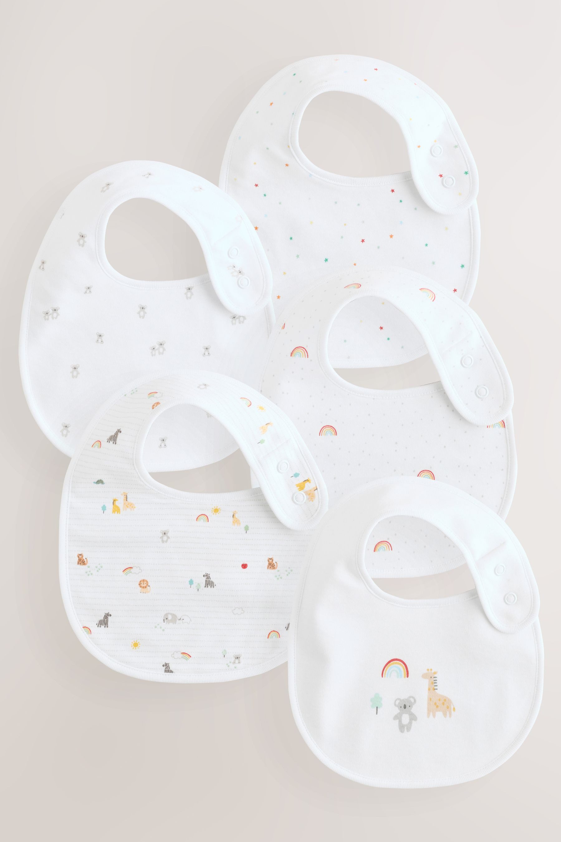 Lätzchen Baby Lätzchen mit Animal-Print, 5er-Pack